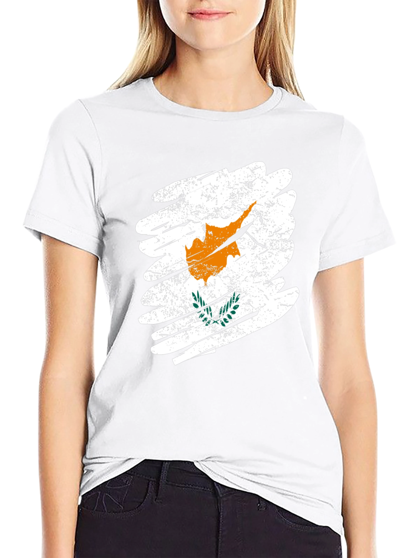 Cyprus Flag Graphic T-Shirt - Black Cotton Tee