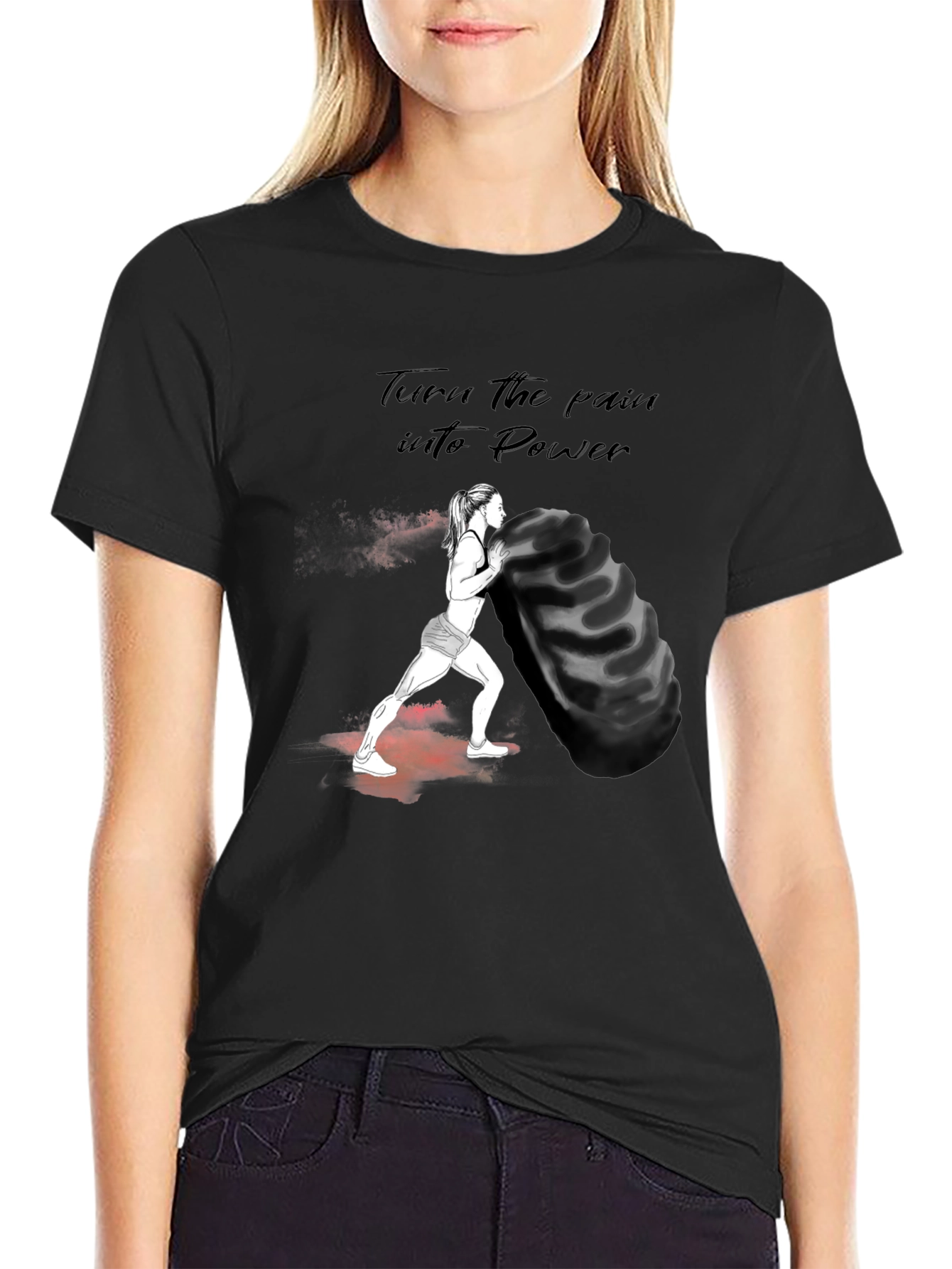 Motivational Workout T-Shirt - Power Design