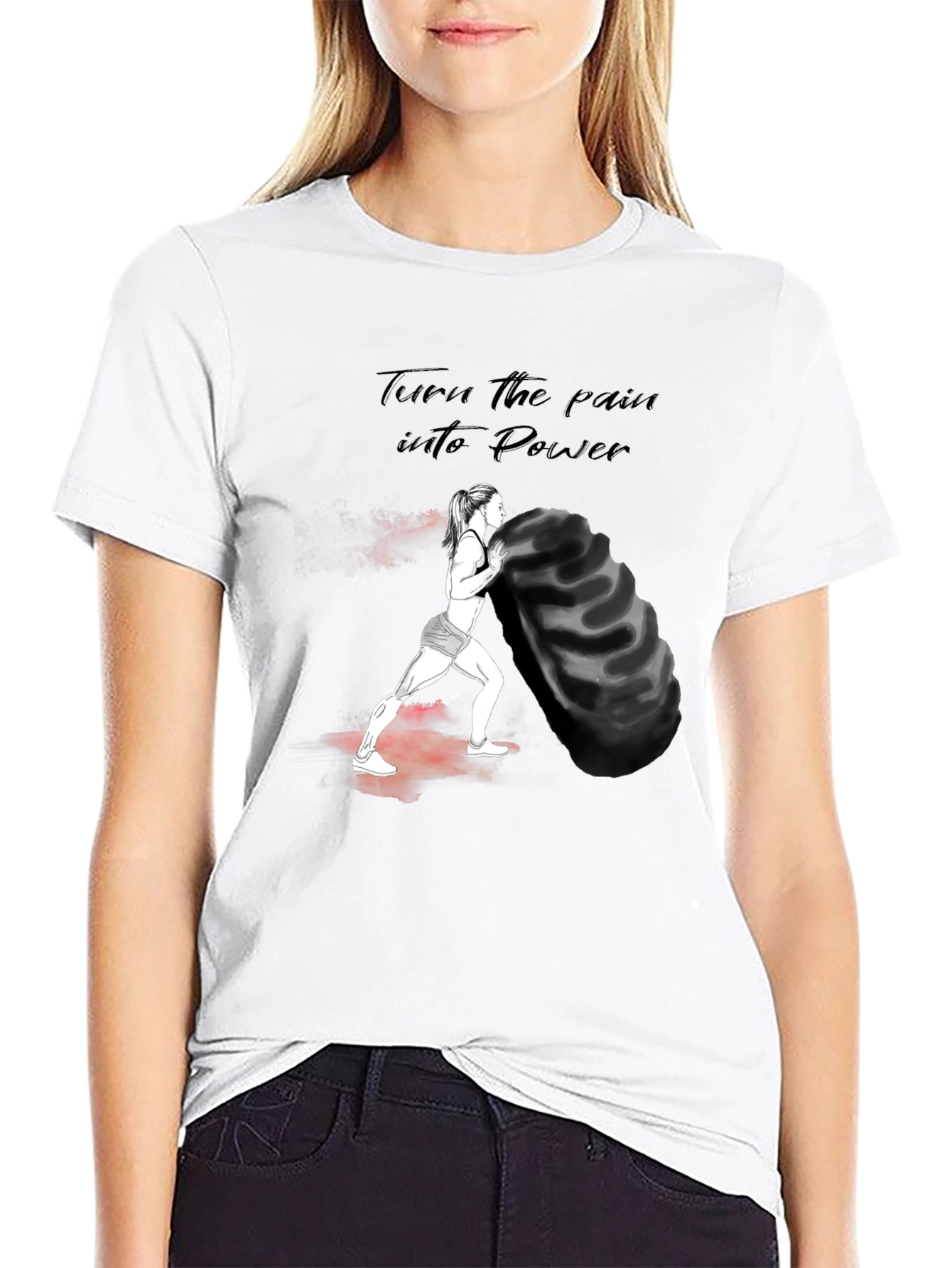 Motivational Workout T-Shirt - Power Design
