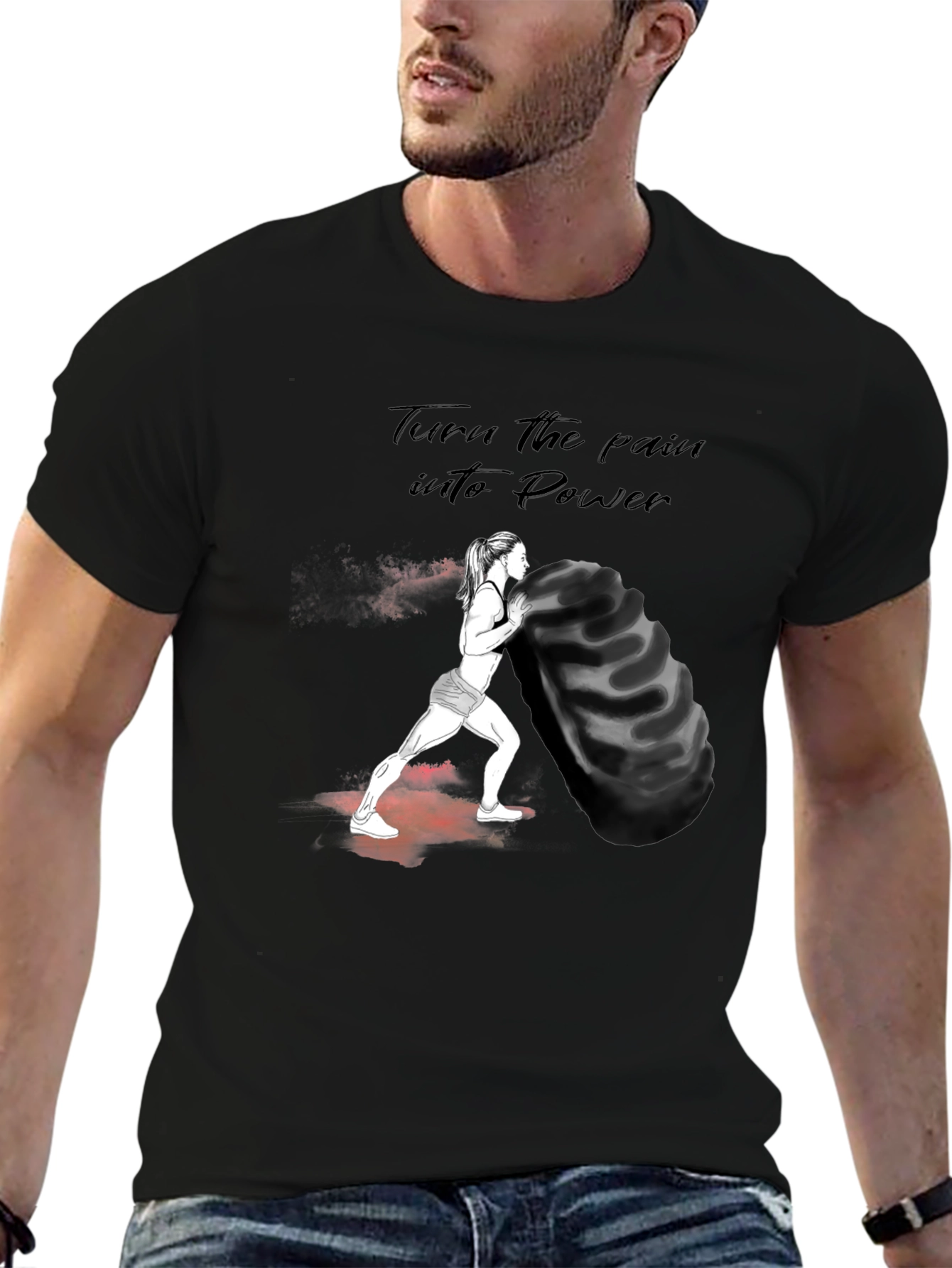 Motivational Workout T-Shirt - Power Design