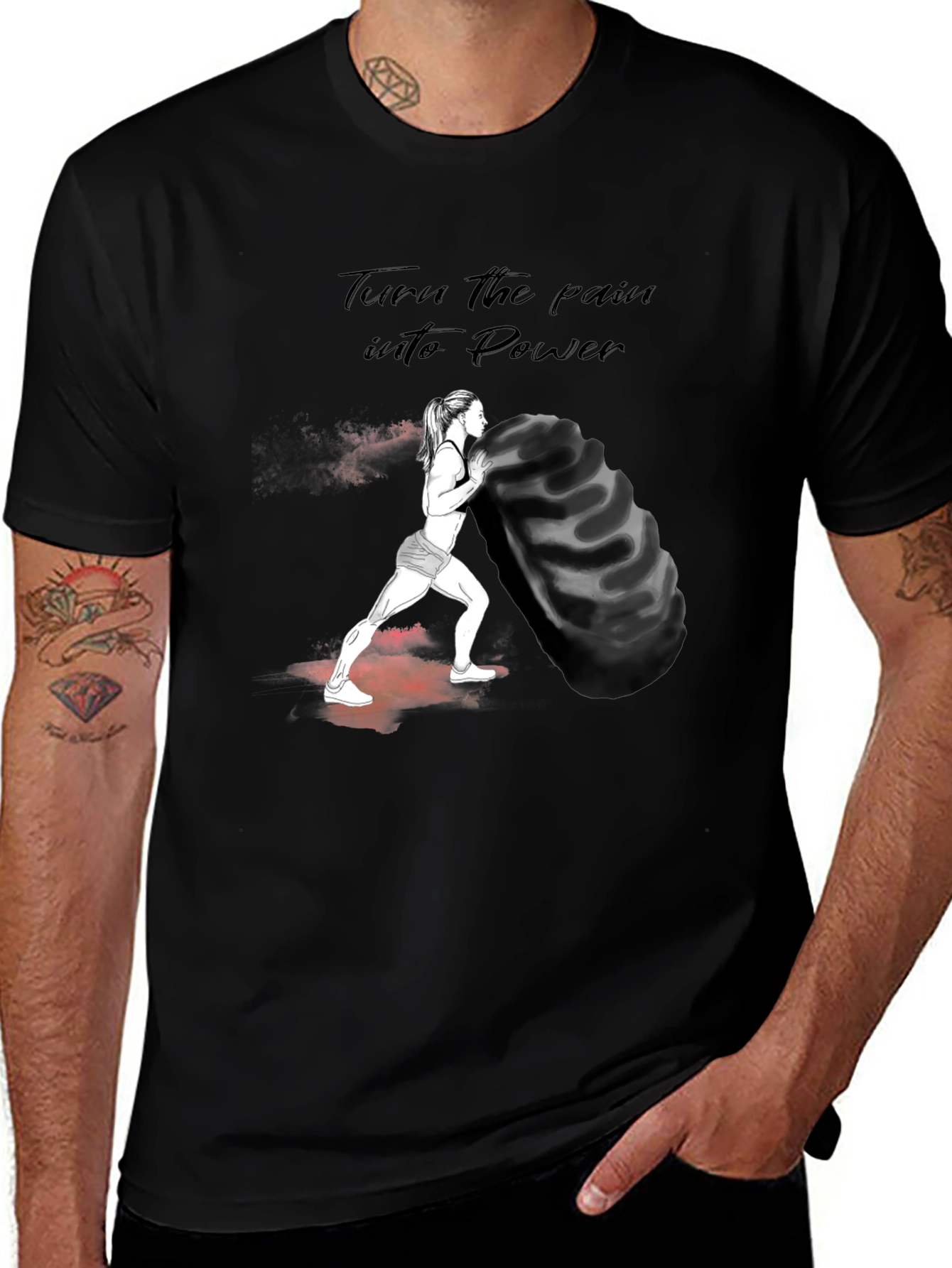 Motivational Workout T-Shirt - Power Design