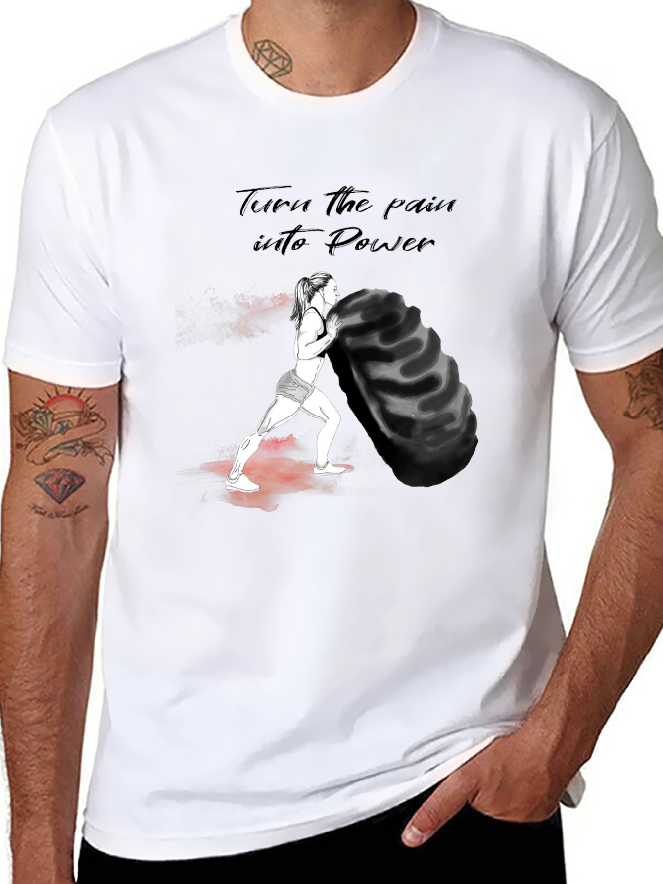 Motivational Workout T-Shirt - Power Design