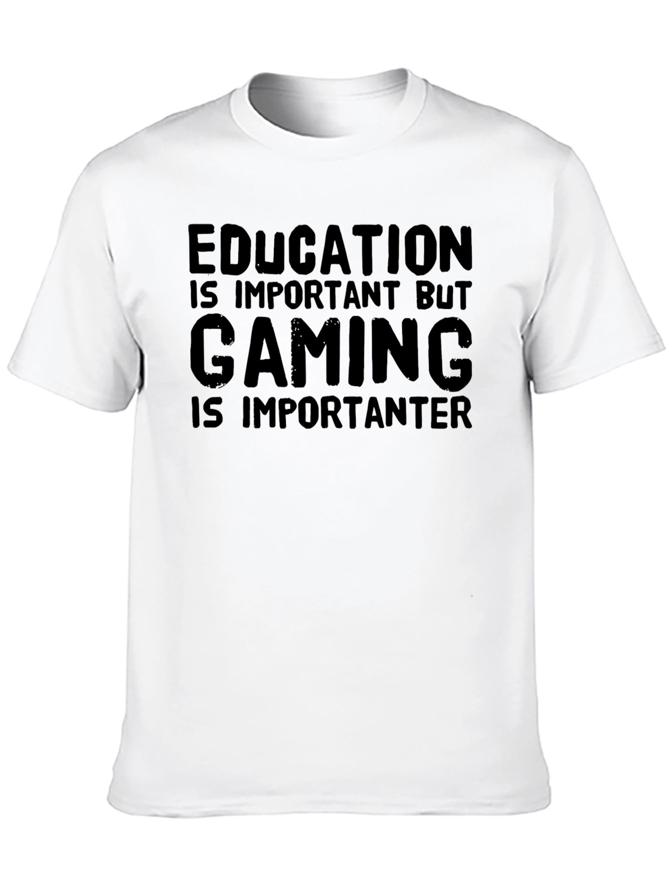 Gaming is Importanter Black Graphic Tee