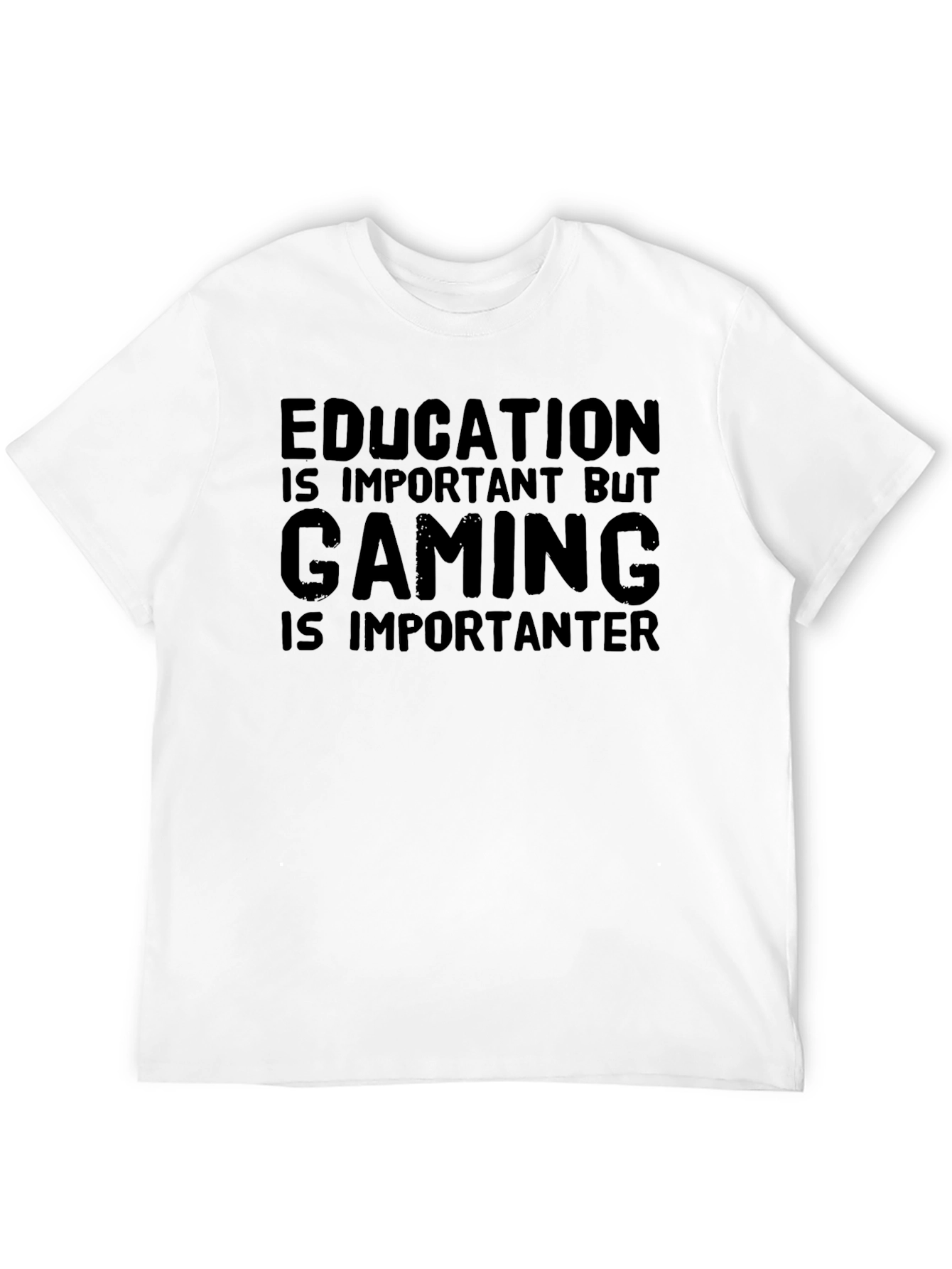 Gaming is Importanter Black Graphic Tee
