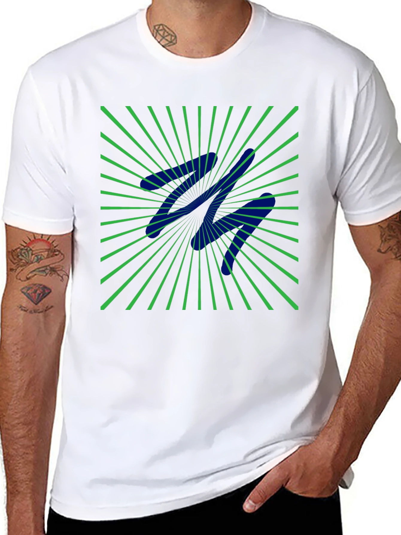 Abstract Optical Illusion Graphic Tee