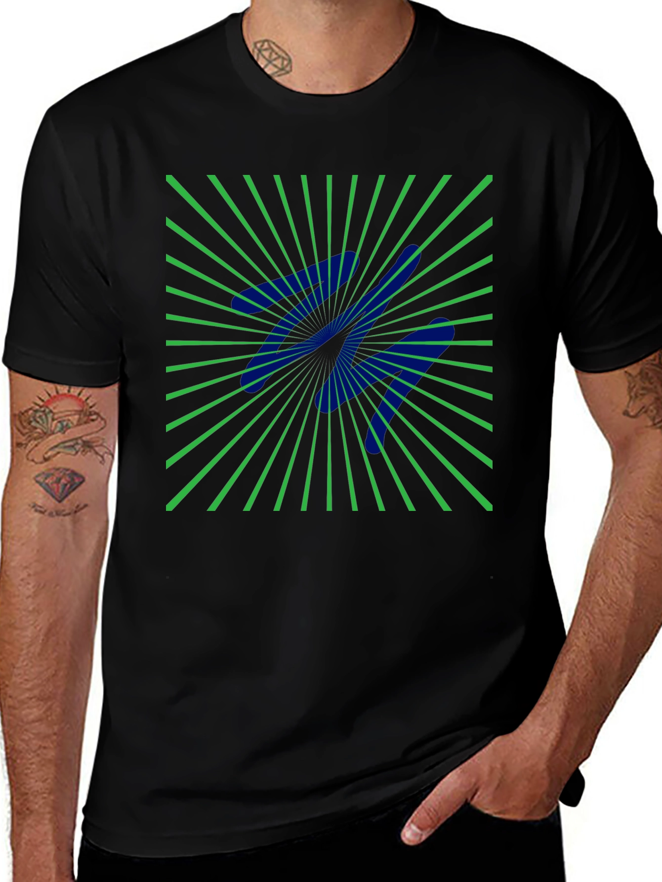 Abstract Optical Illusion Graphic Tee