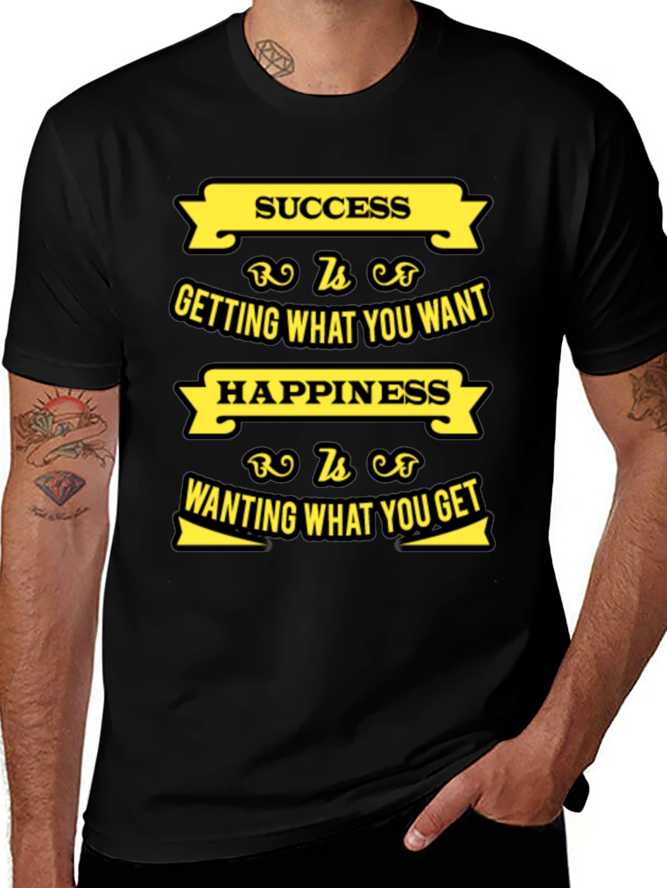 Motivational Success & Happiness Graphic T-Shirt