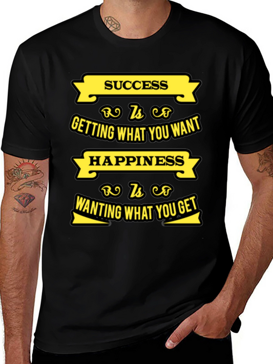 Motivational Success & Happiness Graphic T-Shirt