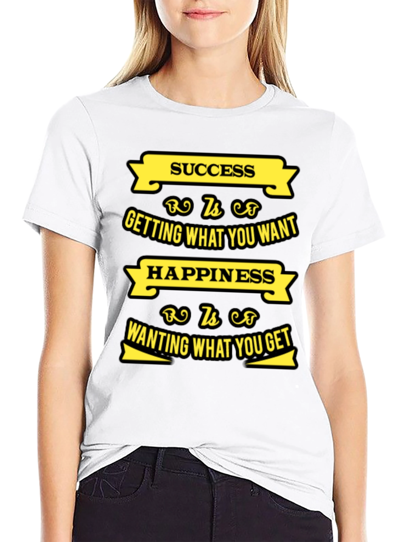 Motivational Success & Happiness Graphic T-Shirt