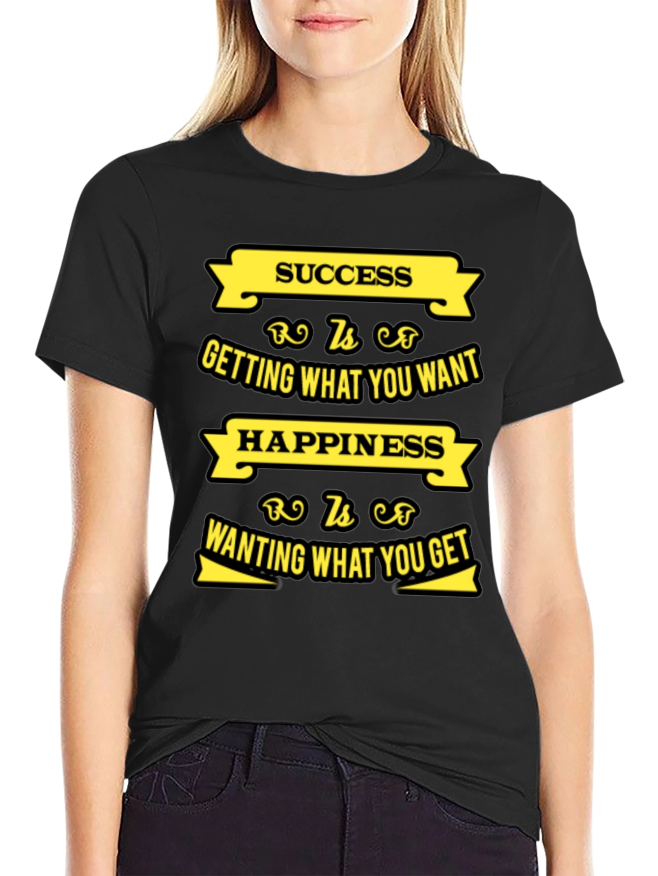 Motivational Success & Happiness Graphic T-Shirt