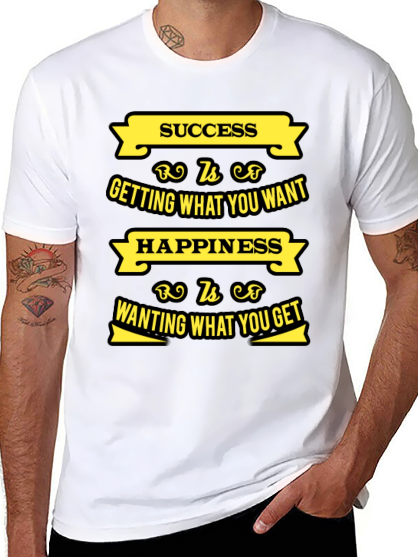 Motivational Success & Happiness Graphic T-Shirt