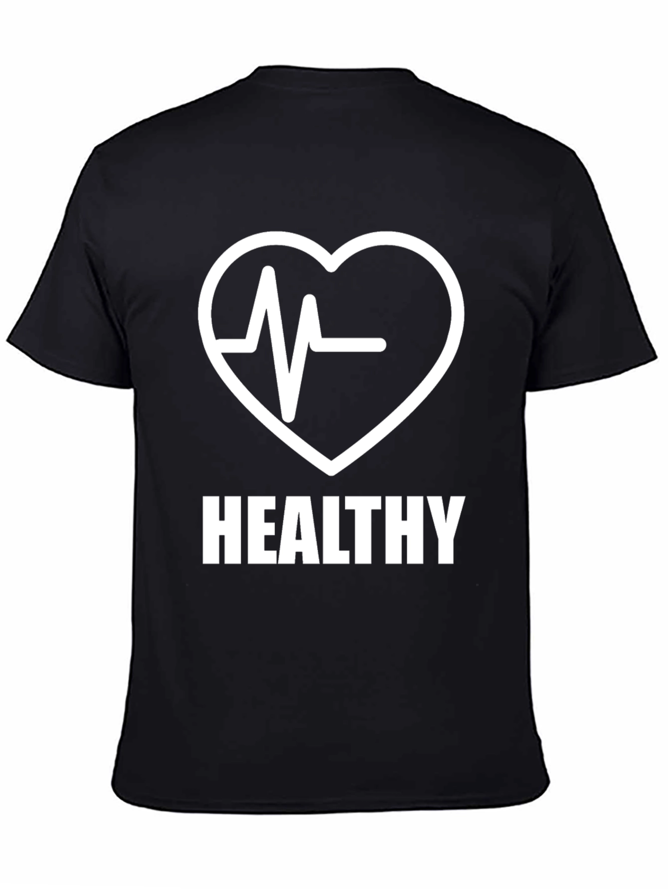 Healthy Heartbeat Graphic T-Shirt - Black