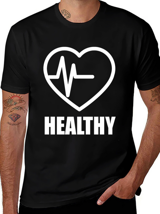Healthy Heartbeat Graphic T-Shirt - Black