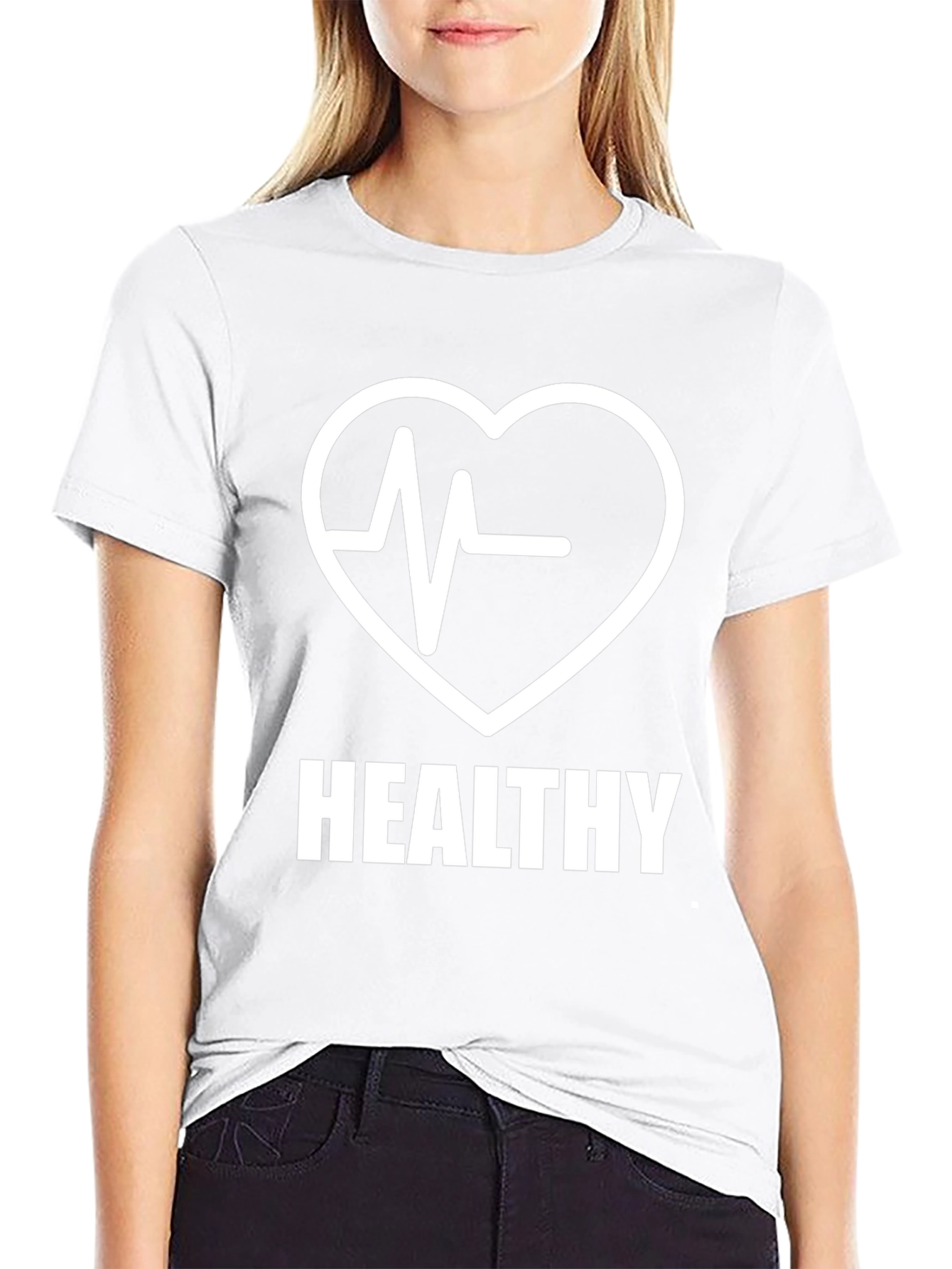 Healthy Heartbeat Graphic T-Shirt - Black