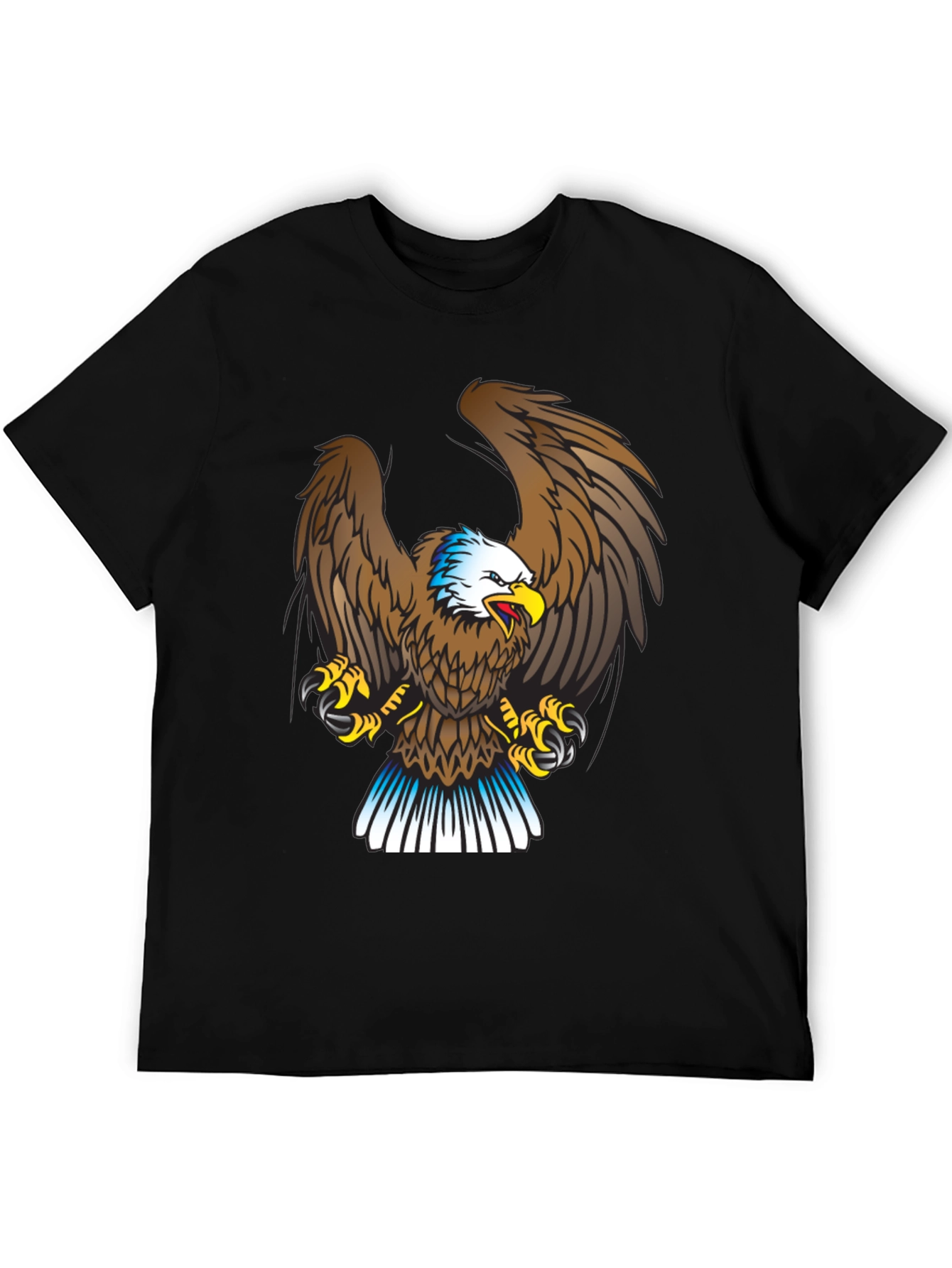 Eagle Graphic Print Black T-Shirt