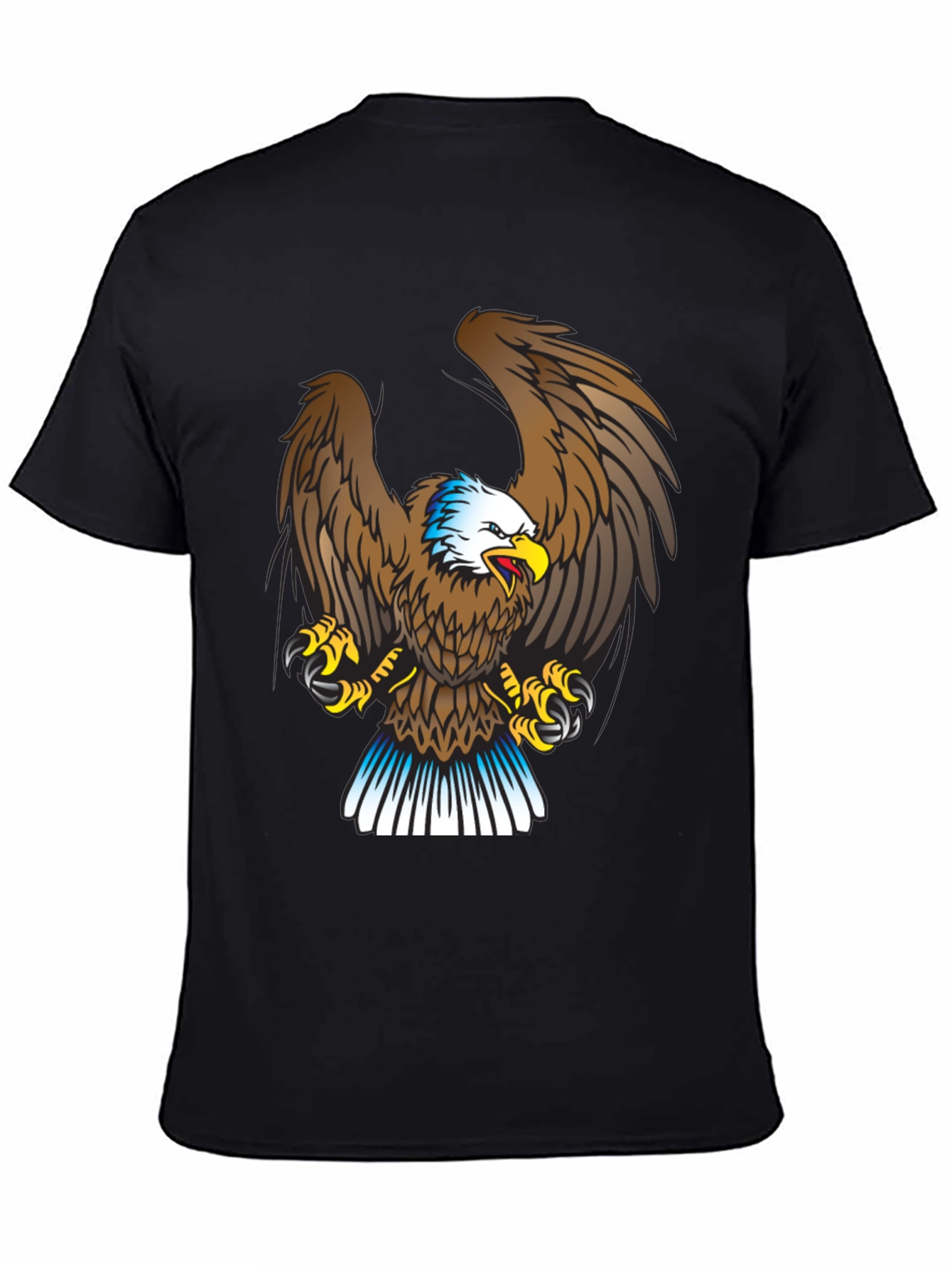 Eagle Graphic Print Black T-Shirt
