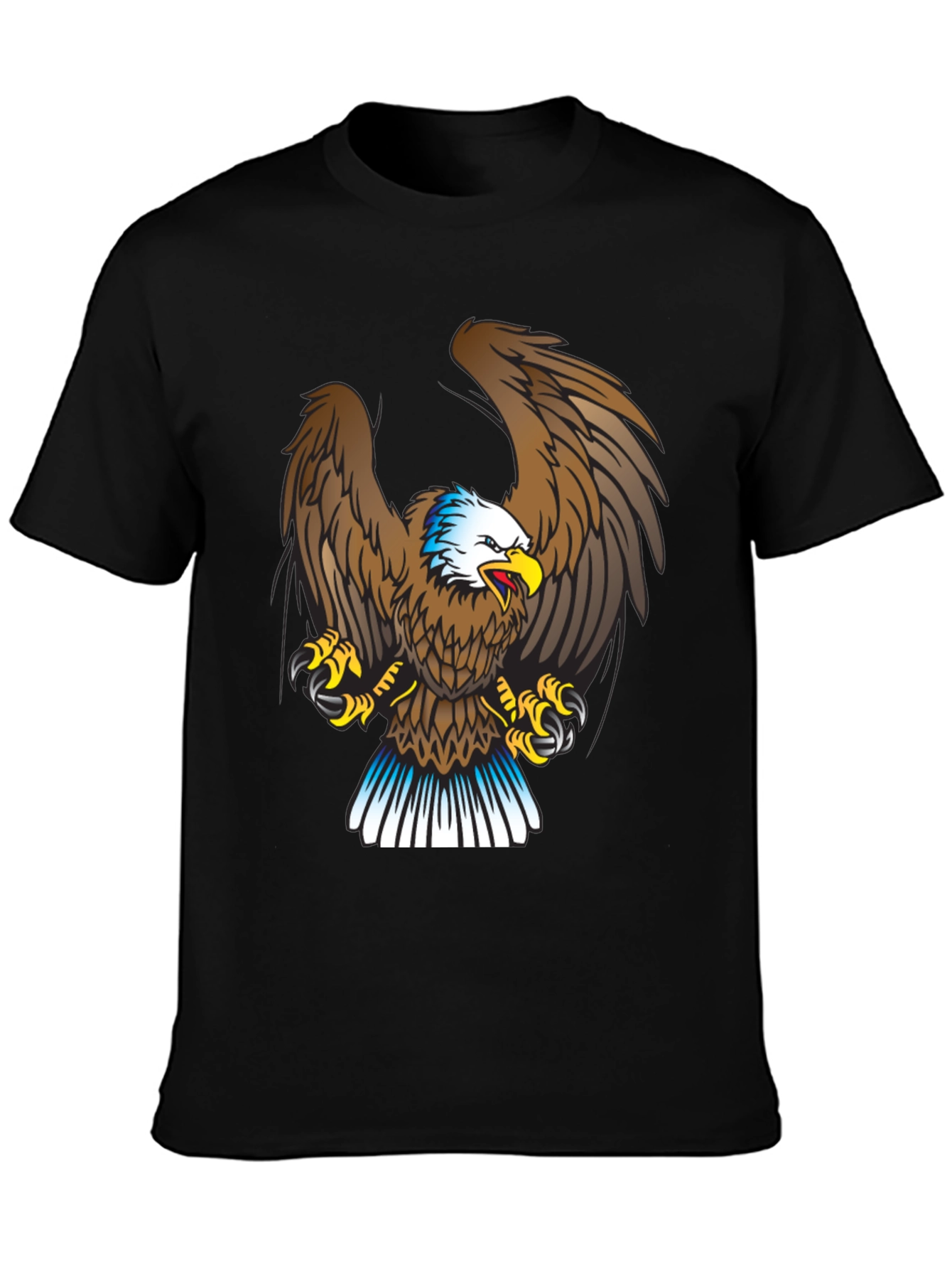 Eagle Graphic Print Black T-Shirt