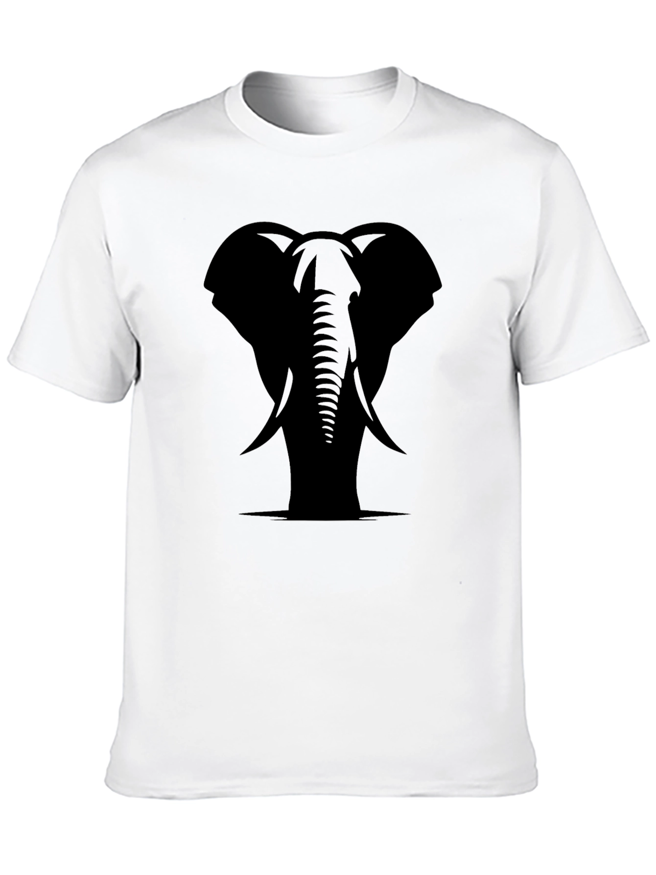 Black Elephant Graphic Tee - Stylish Animal Print Shirt