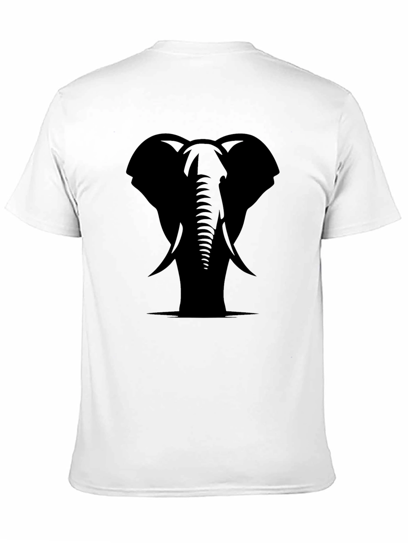 Black Elephant Graphic Tee - Stylish Animal Print Shirt