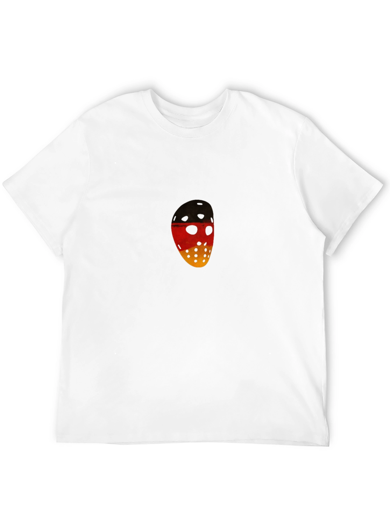 German Flag Hockey Mask Graphic Tee - Black