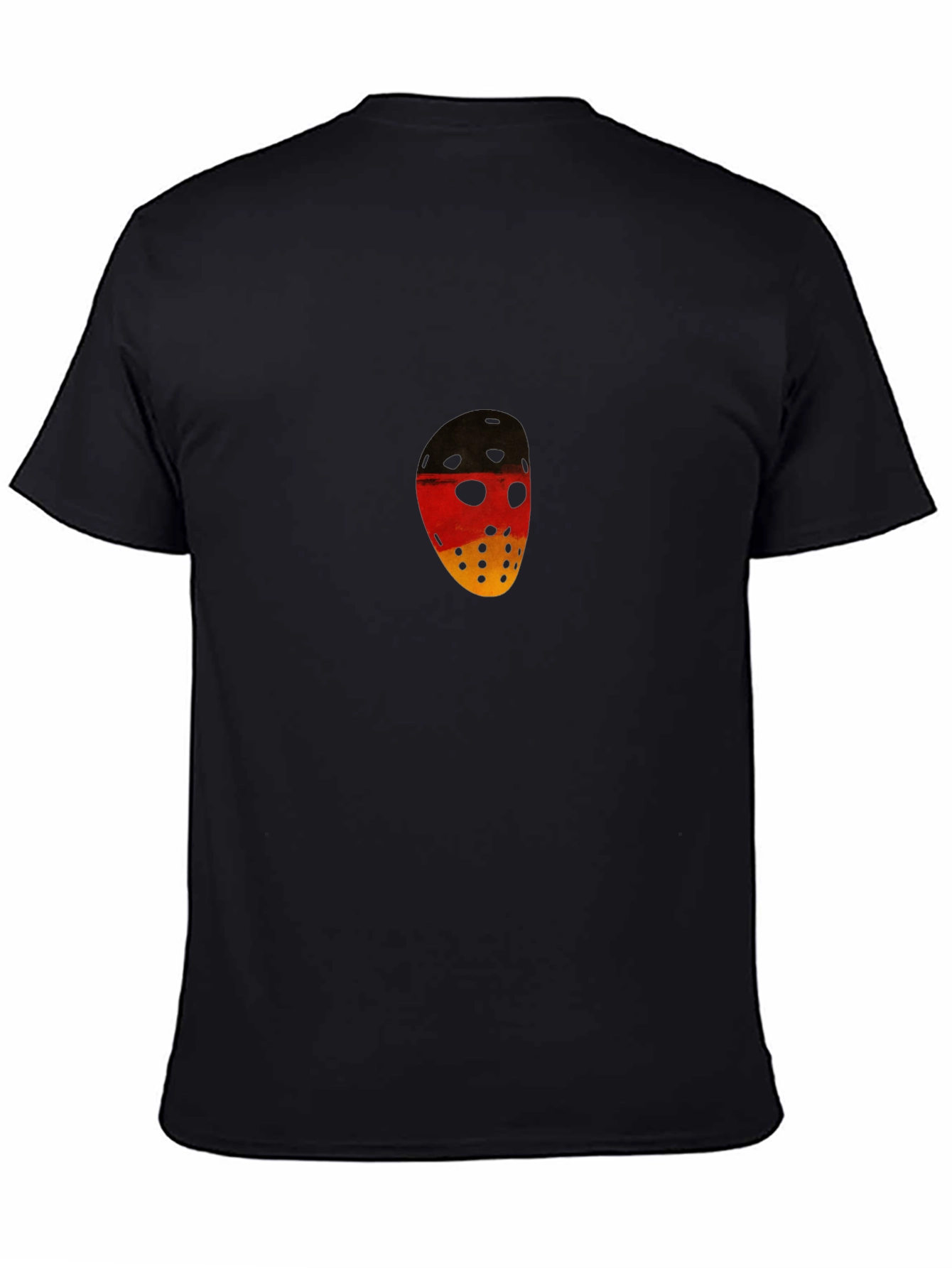 German Flag Hockey Mask Graphic Tee - Black