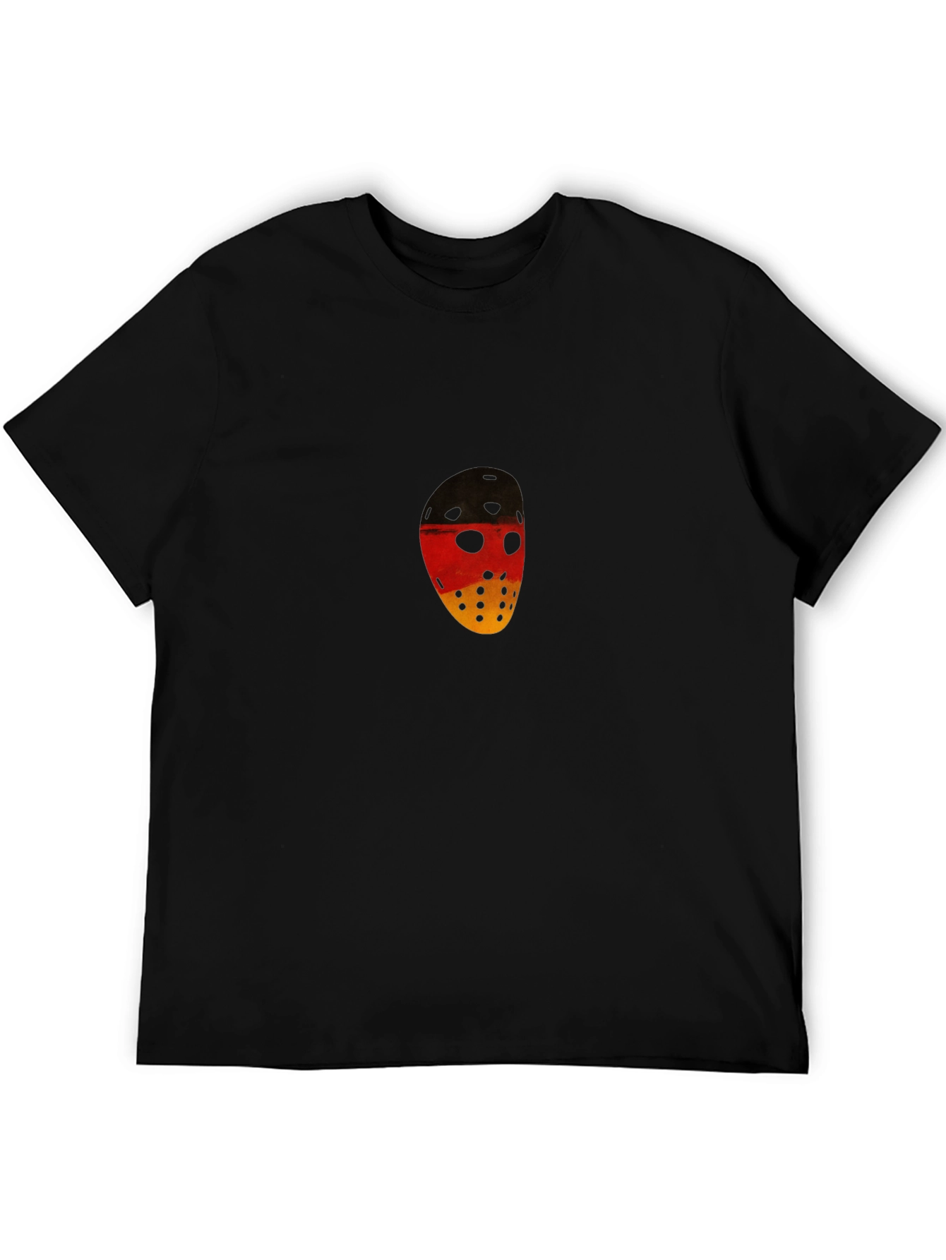 German Flag Hockey Mask Graphic Tee - Black
