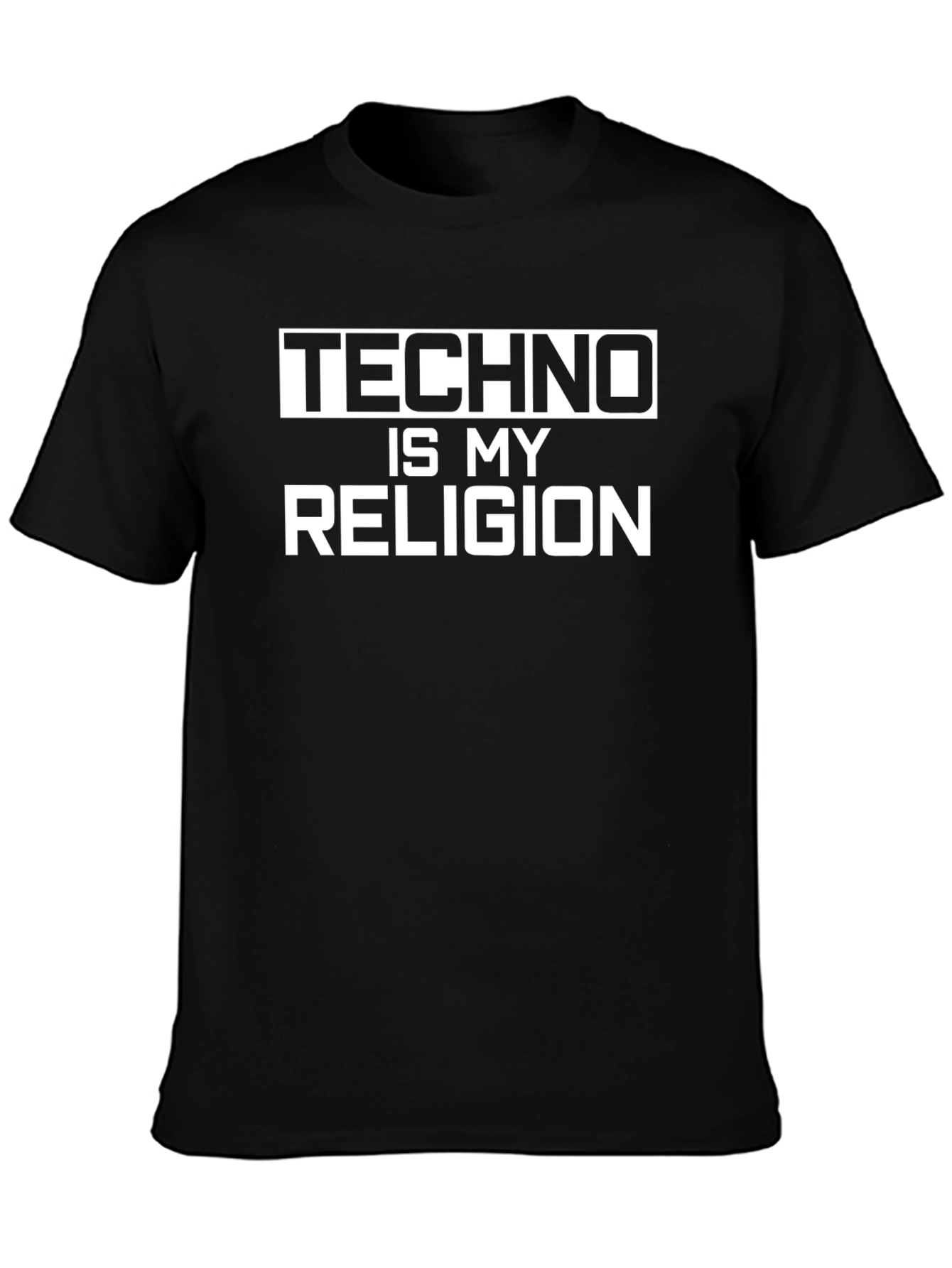 Techno is My Religion T-Shirt - Black
