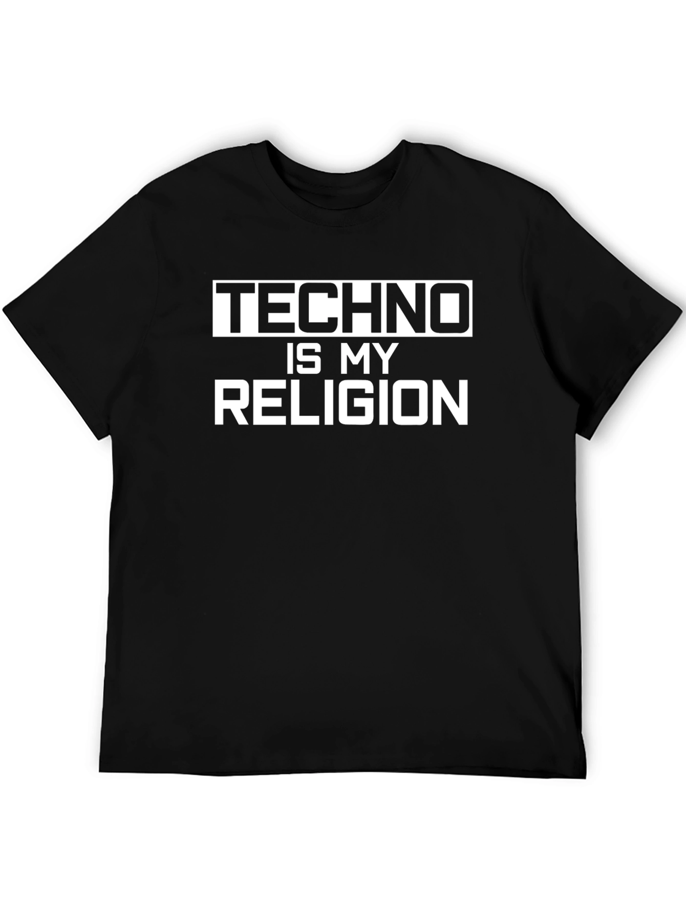Techno is My Religion T-Shirt - Black