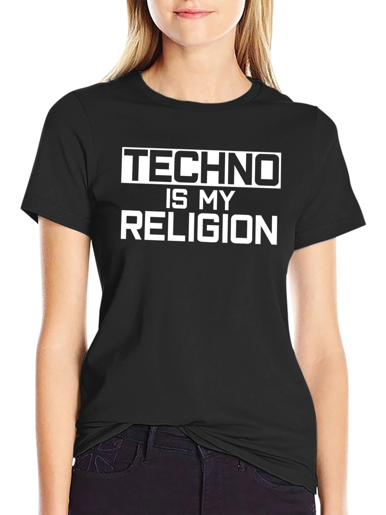 Techno is My Religion T-Shirt - Black