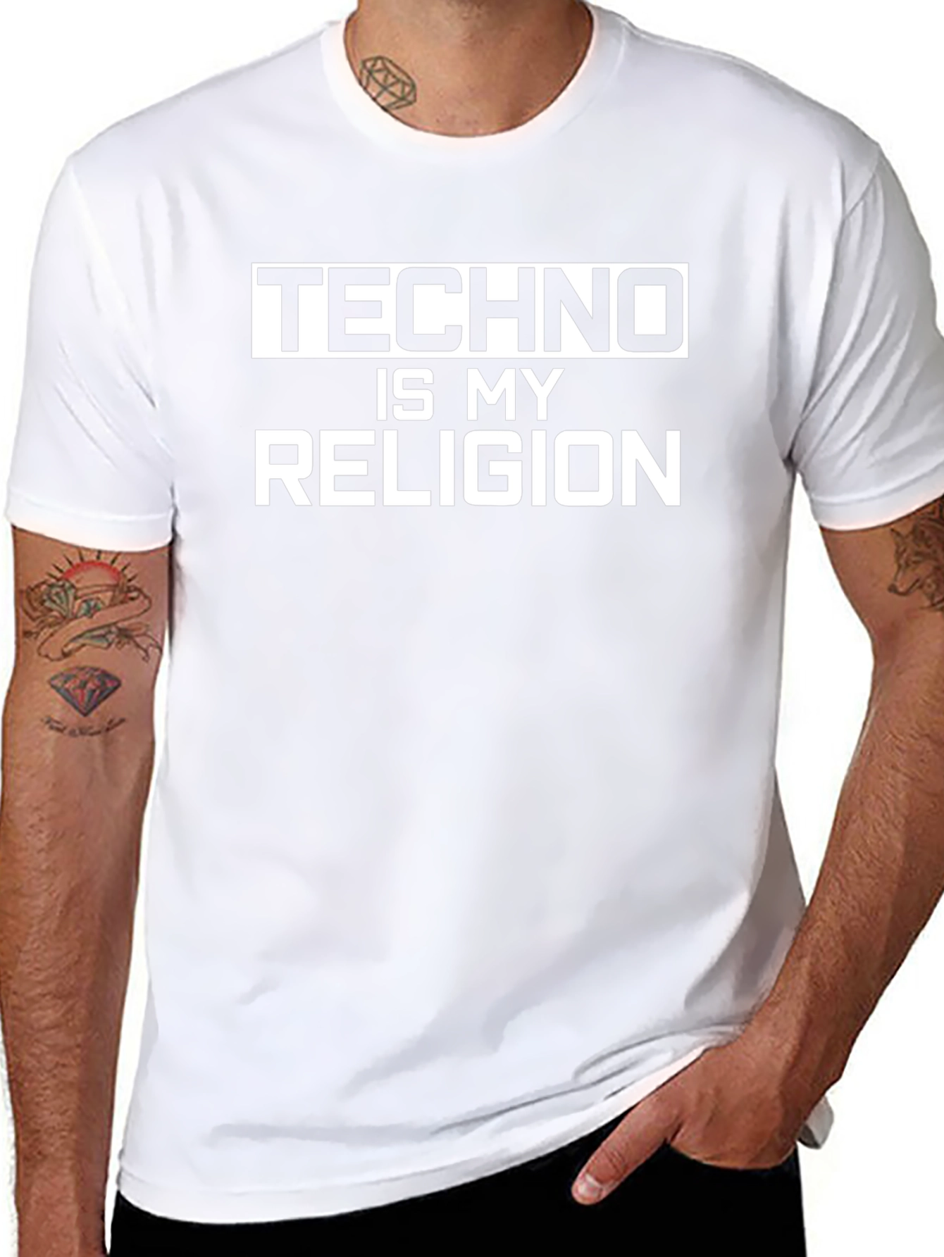 Techno is My Religion T-Shirt - Black