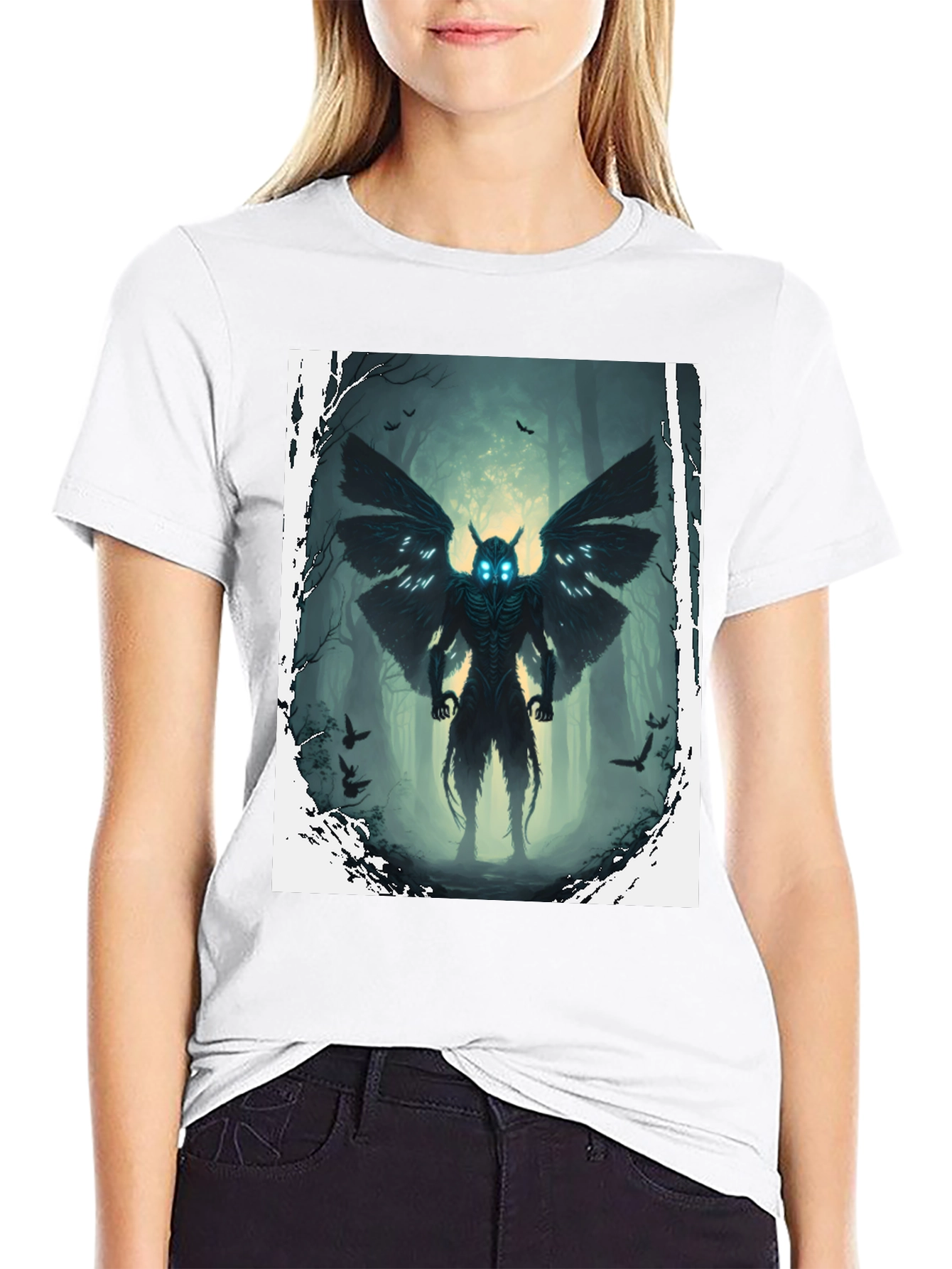 Mothman Graphic Tee - Cryptidcore Style