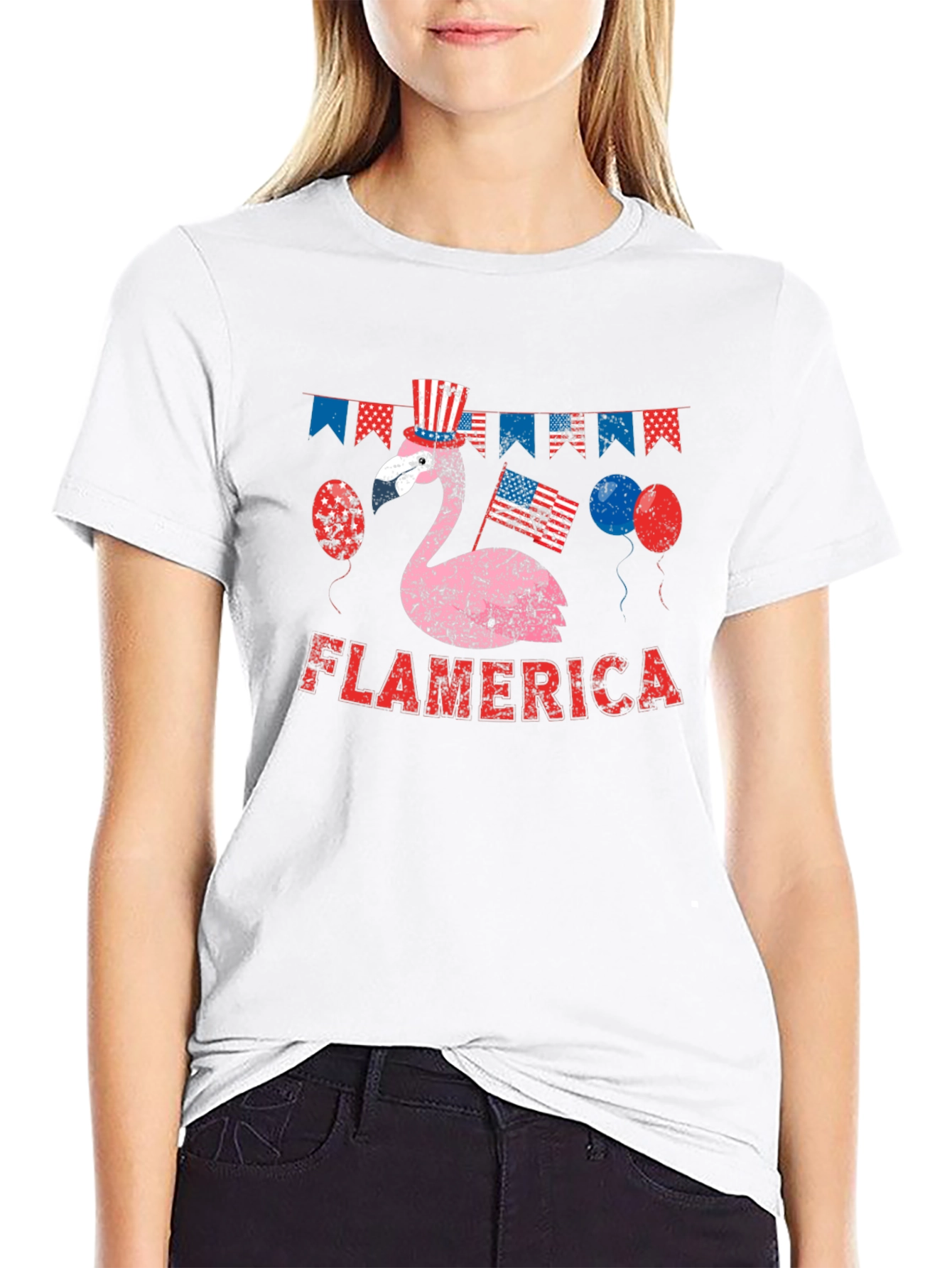 Flamerica Patriotic Flamingo T-Shirt