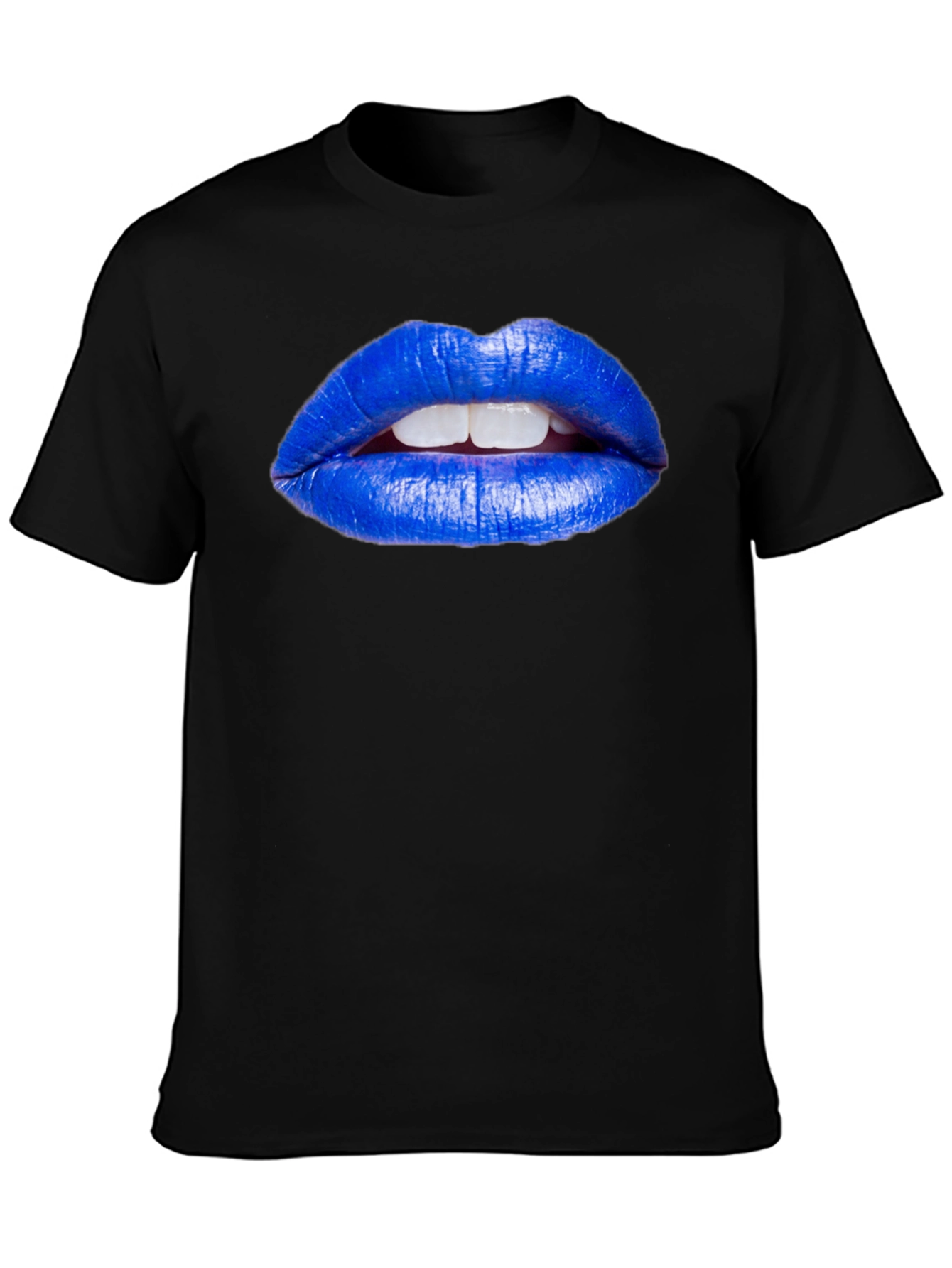 Blue Lips Graphic Tee - Unique Fashion Statement