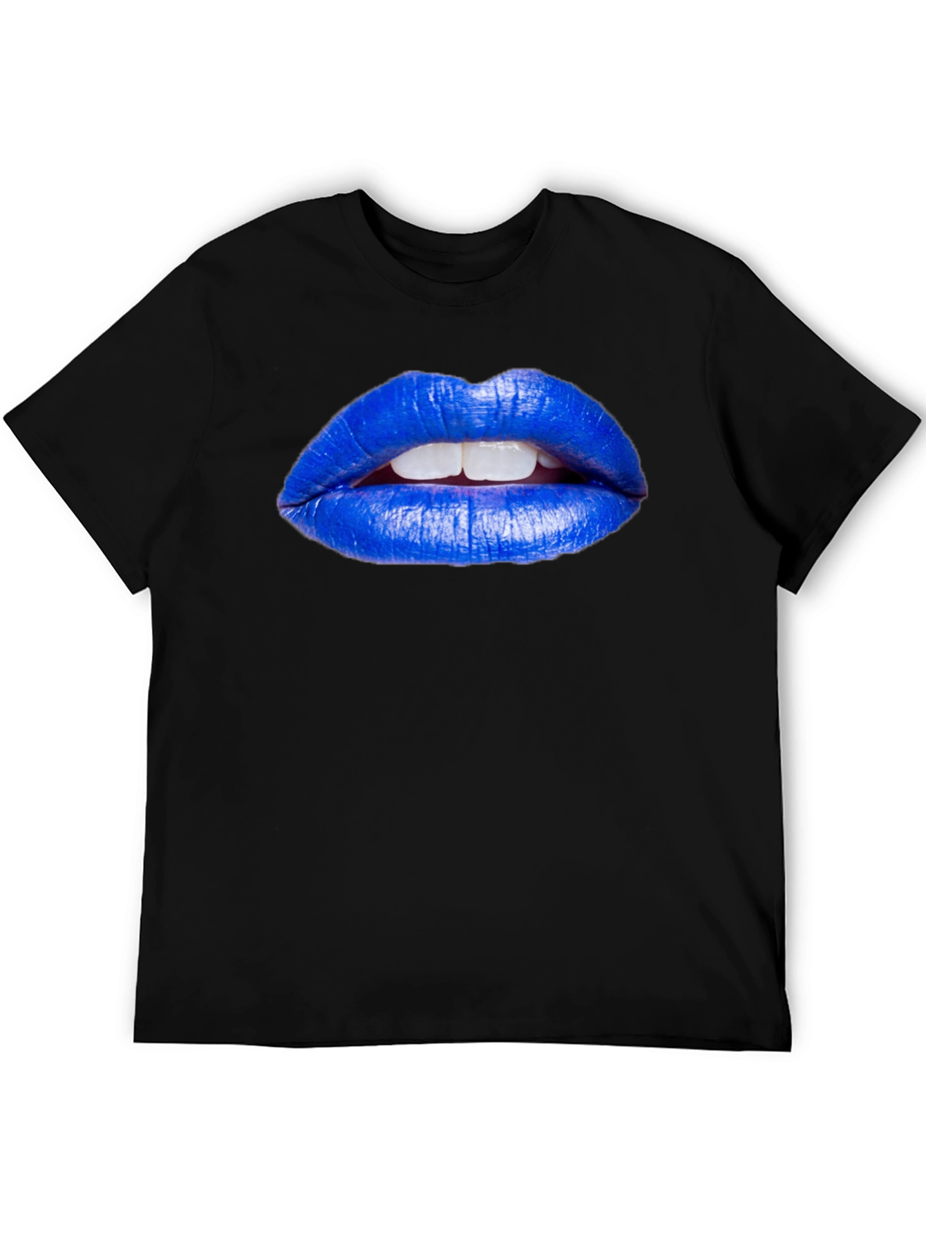 Blue Lips Graphic Tee - Unique Fashion Statement