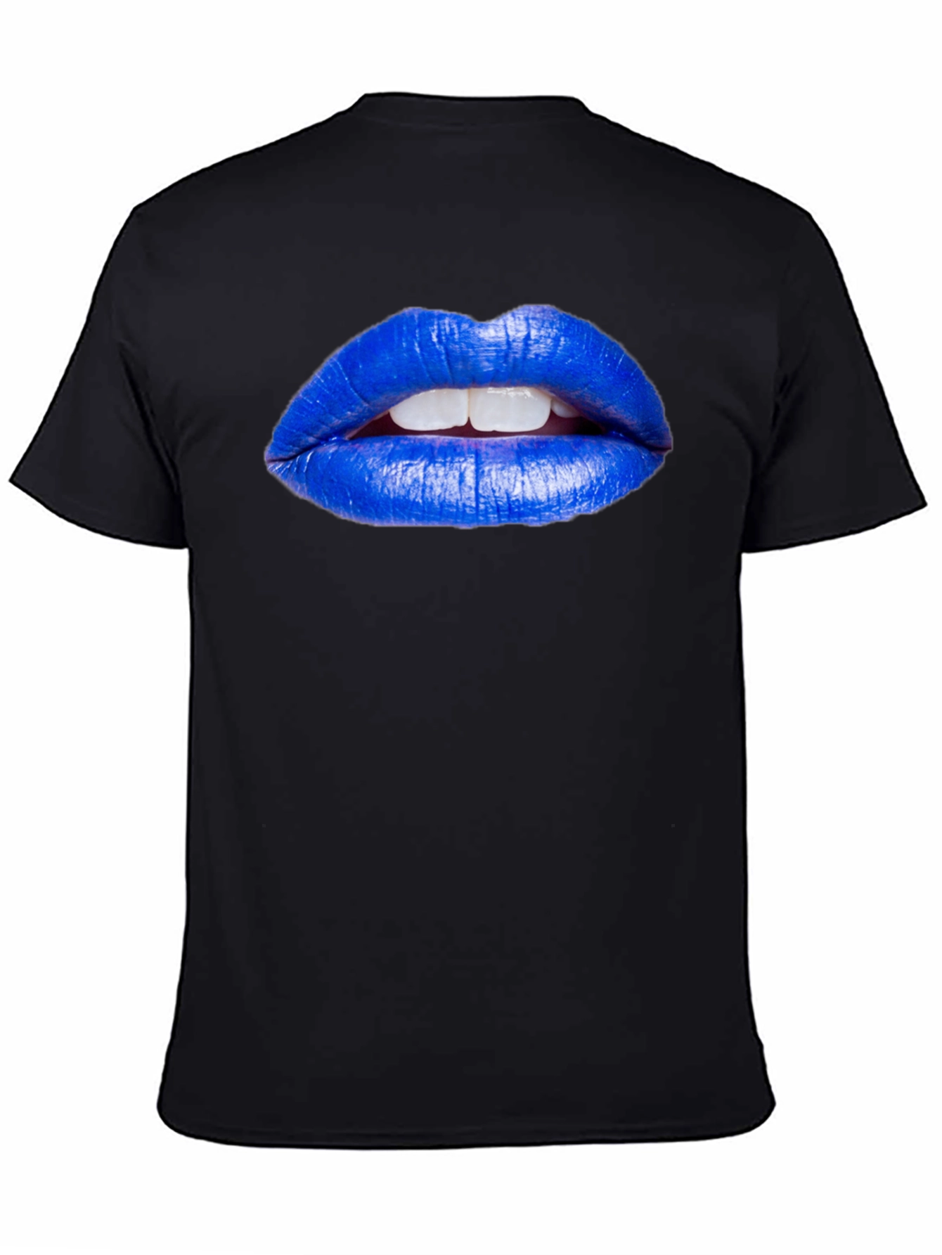 Blue Lips Graphic Tee - Unique Fashion Statement