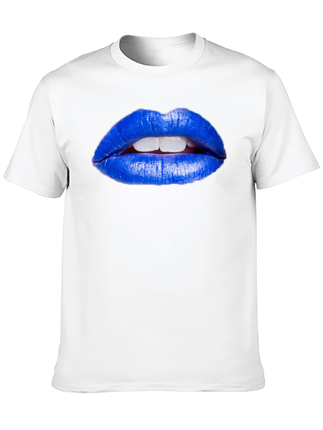 Blue Lips Graphic Tee - Unique Fashion Statement