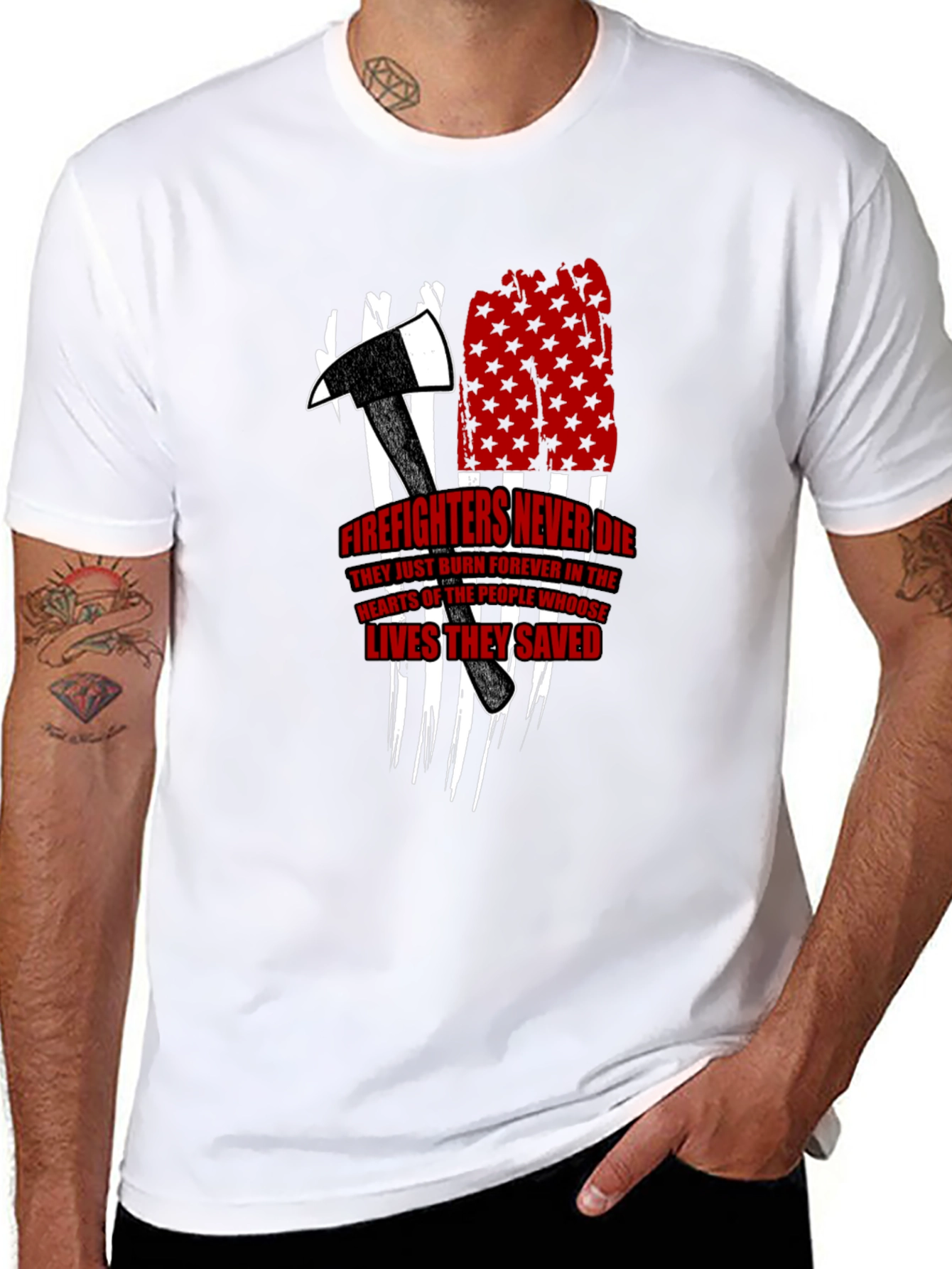 Firefighters Never Die Graphic T-Shirt