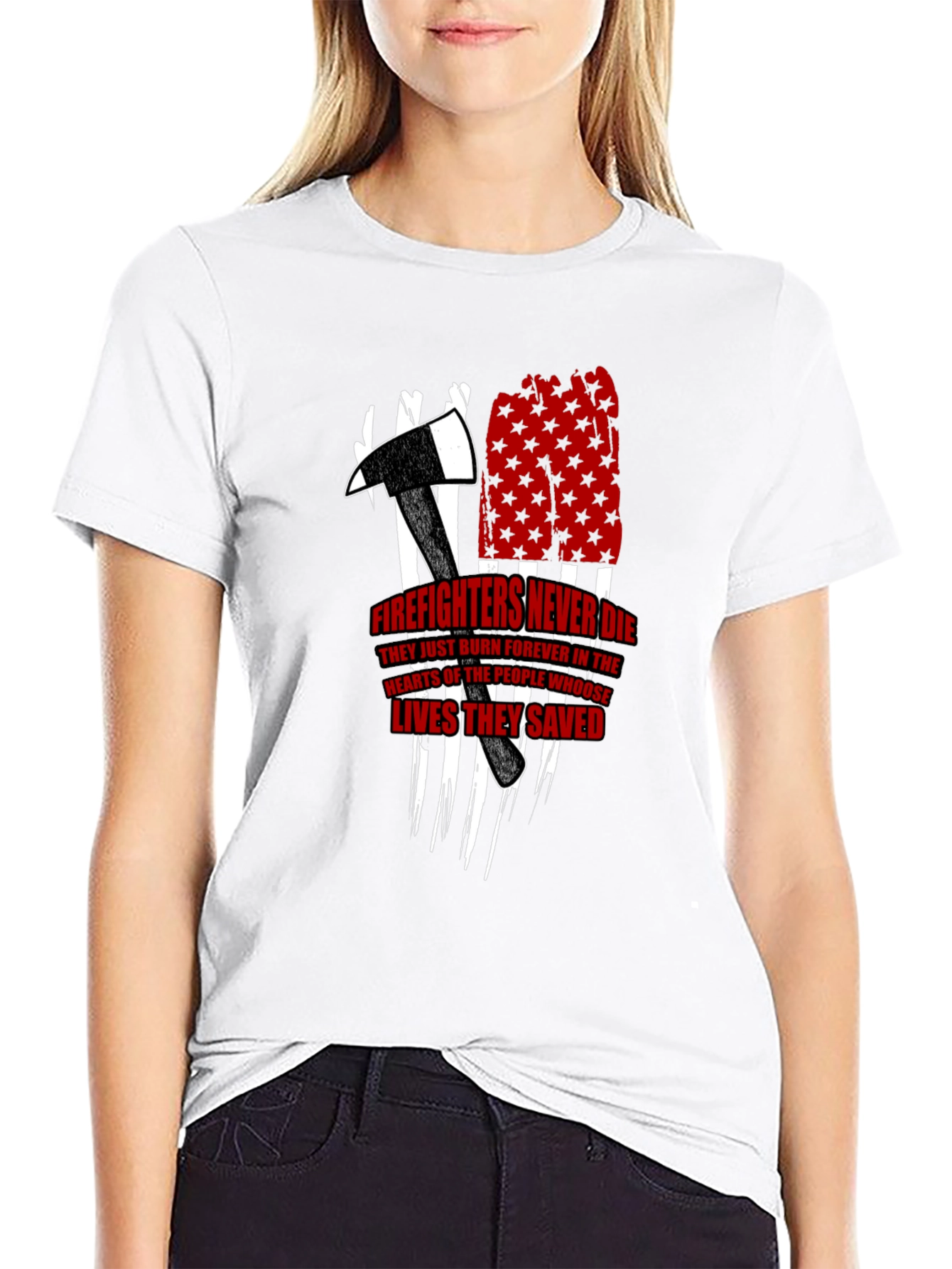 Firefighters Never Die Graphic T-Shirt