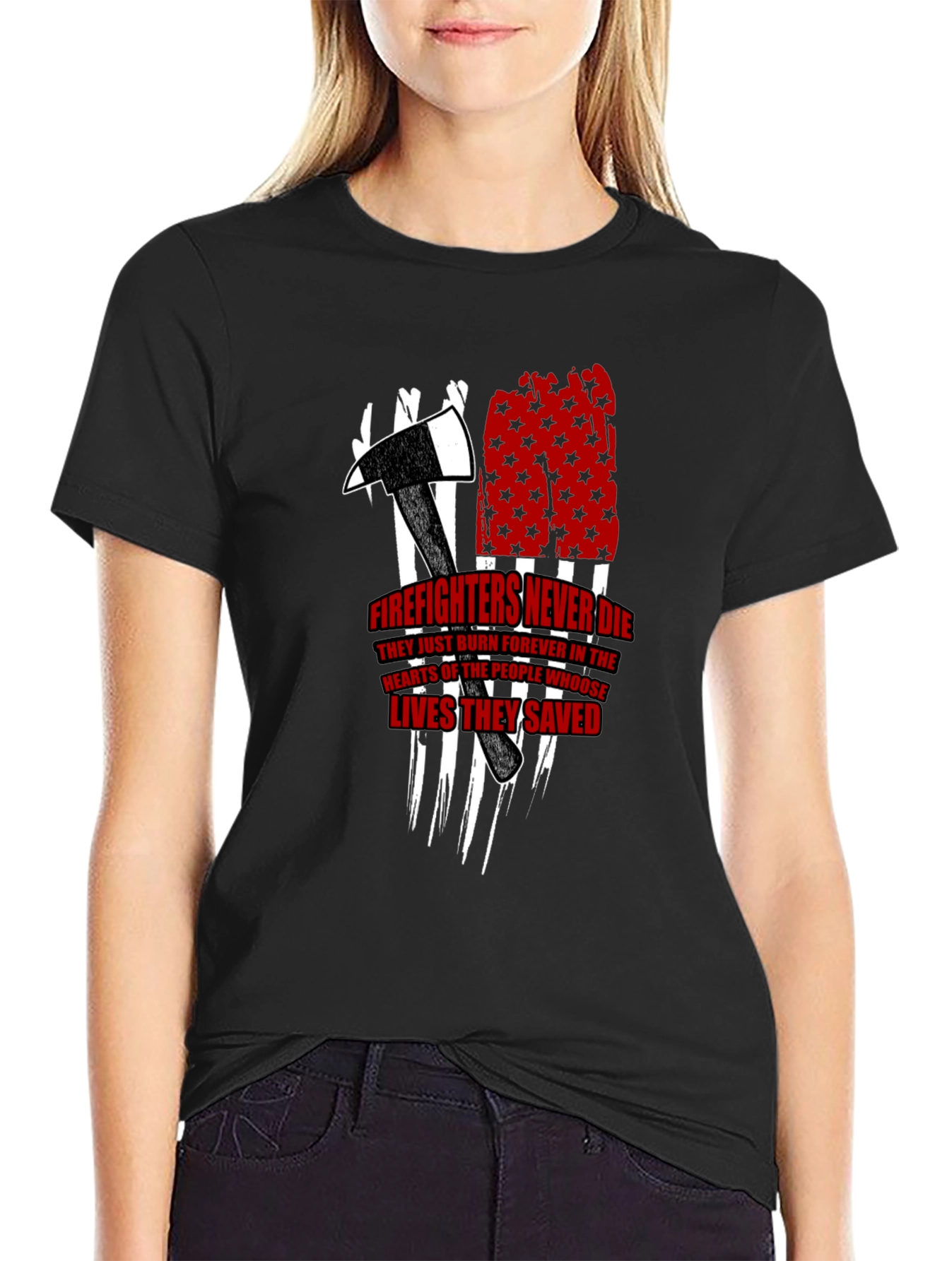 Firefighters Never Die Graphic T-Shirt