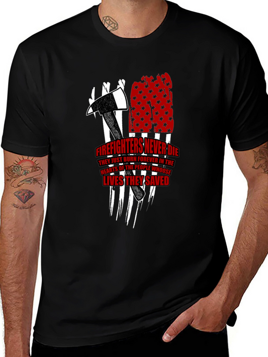 Firefighters Never Die Graphic T-Shirt