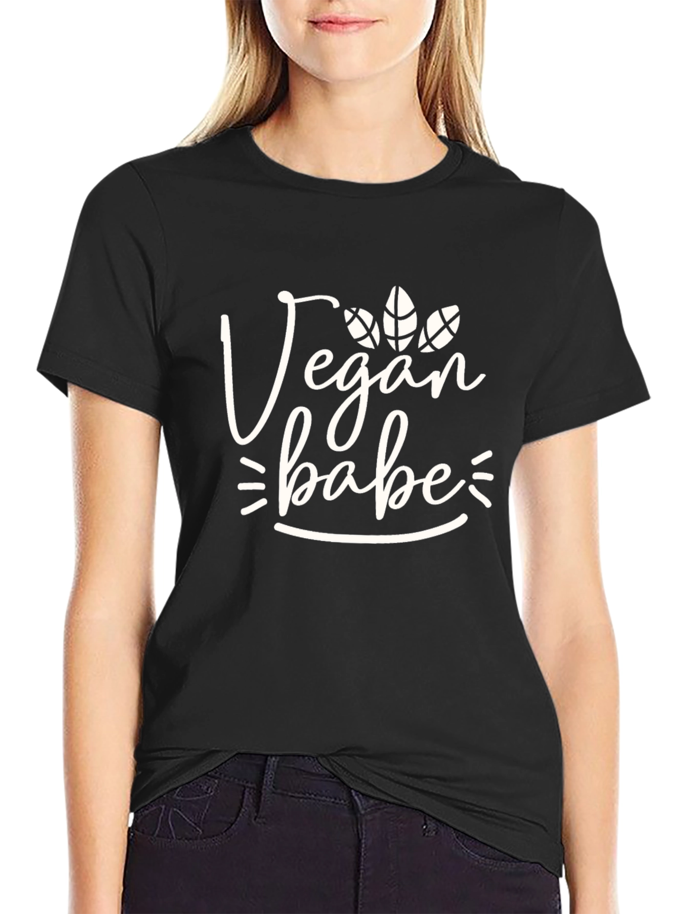 Vegan Babe Black Graphic Tee - Unisex Casual Shirt