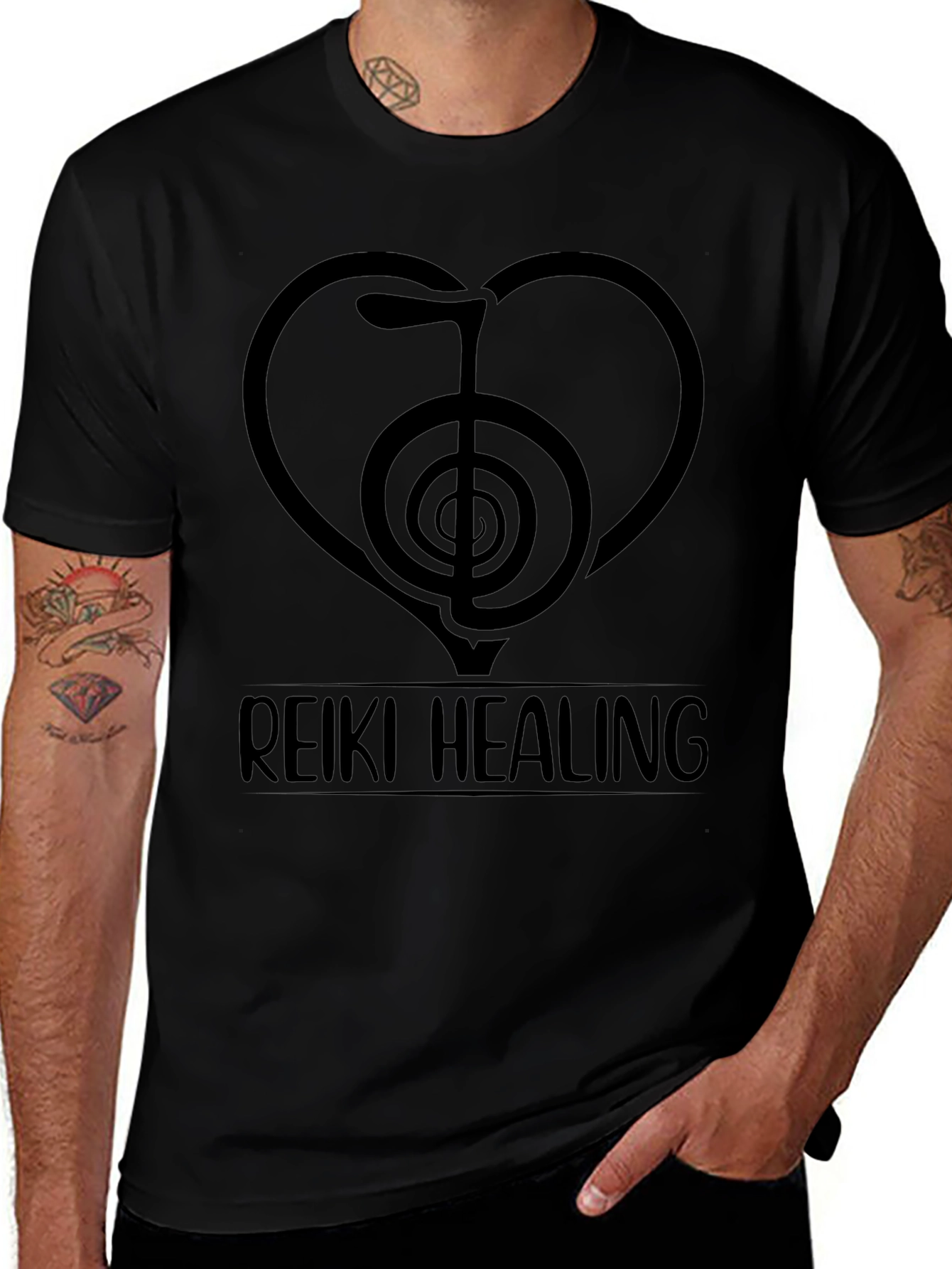 Reiki Healing Black T-Shirt