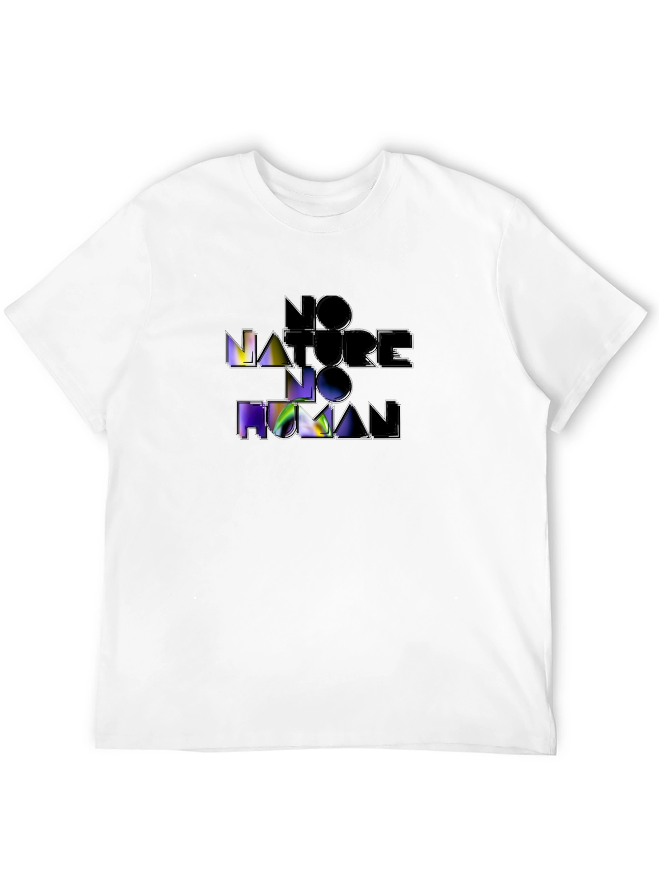 No Nature No Human Black Graphic Tee