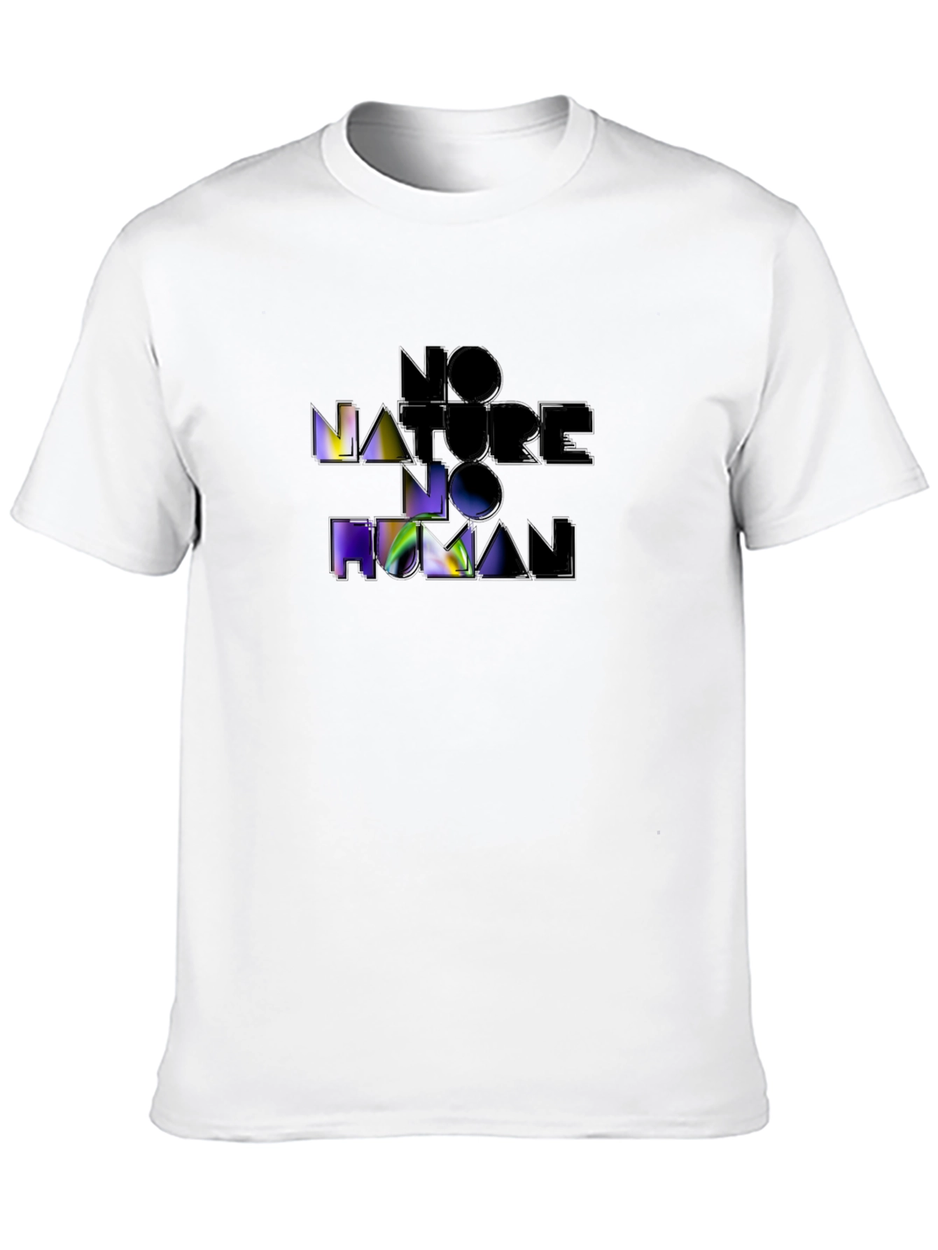 No Nature No Human Black Graphic Tee