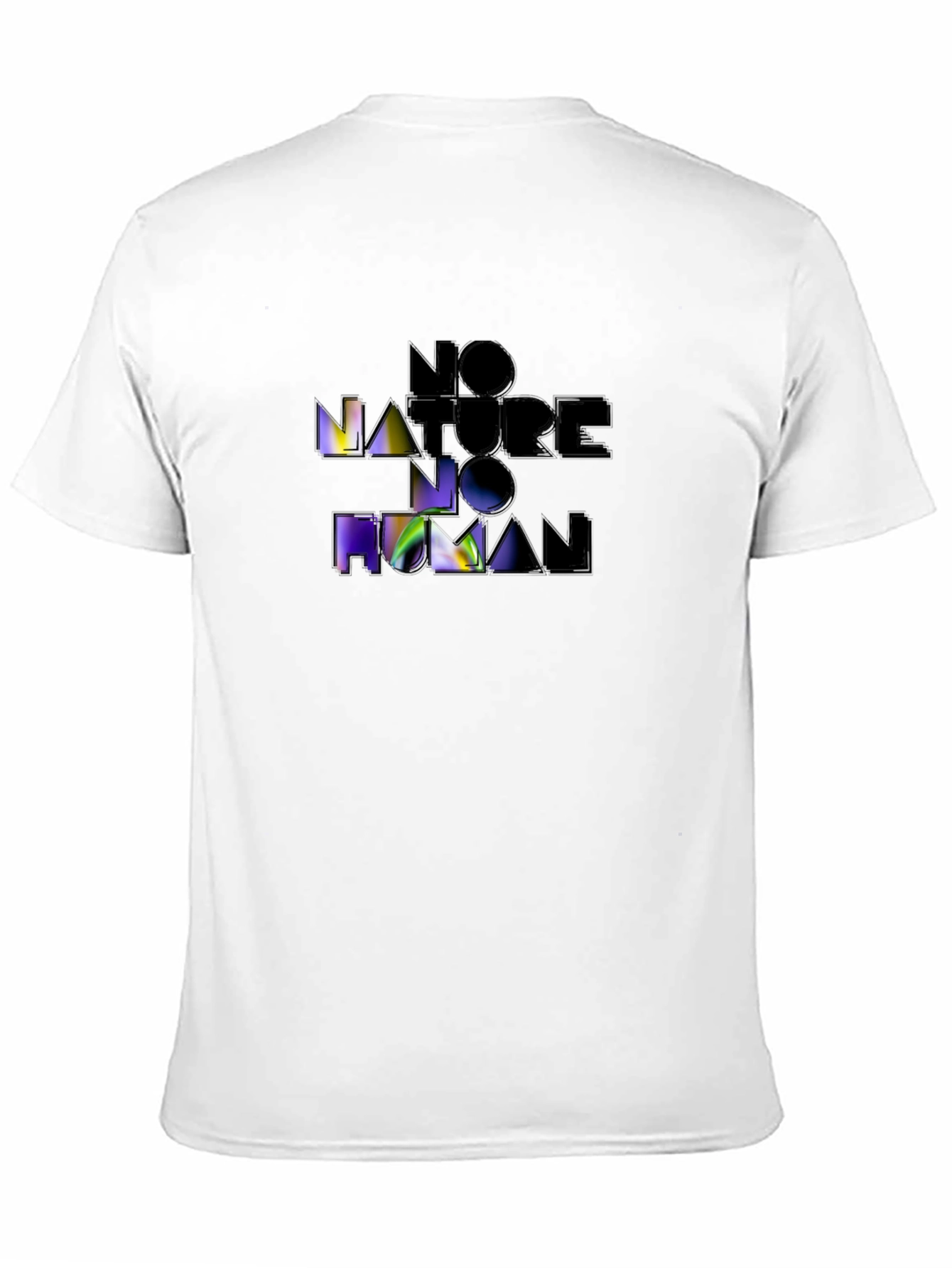No Nature No Human Black Graphic Tee