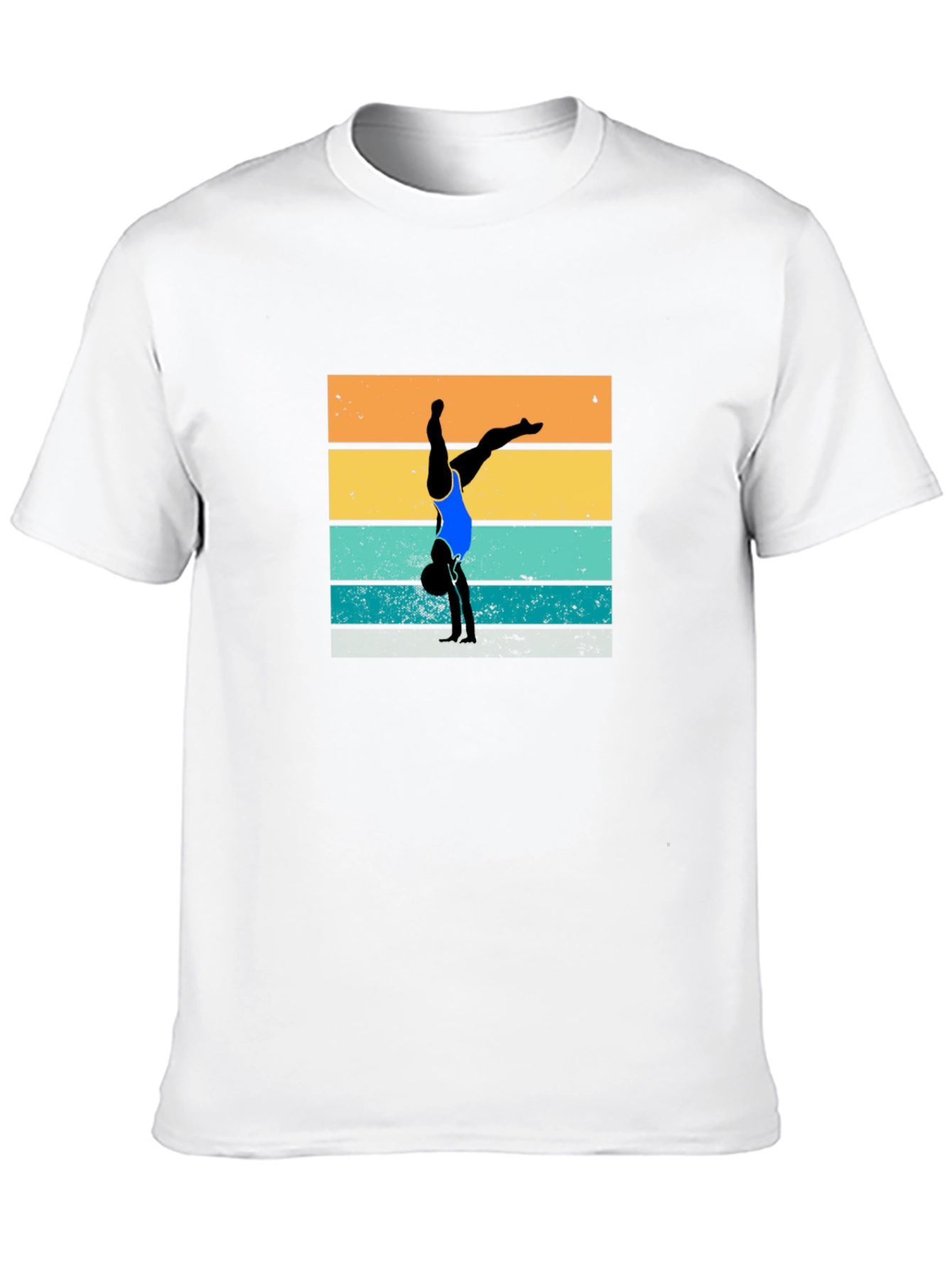 Gymnast Retro Style Black T-Shirt
