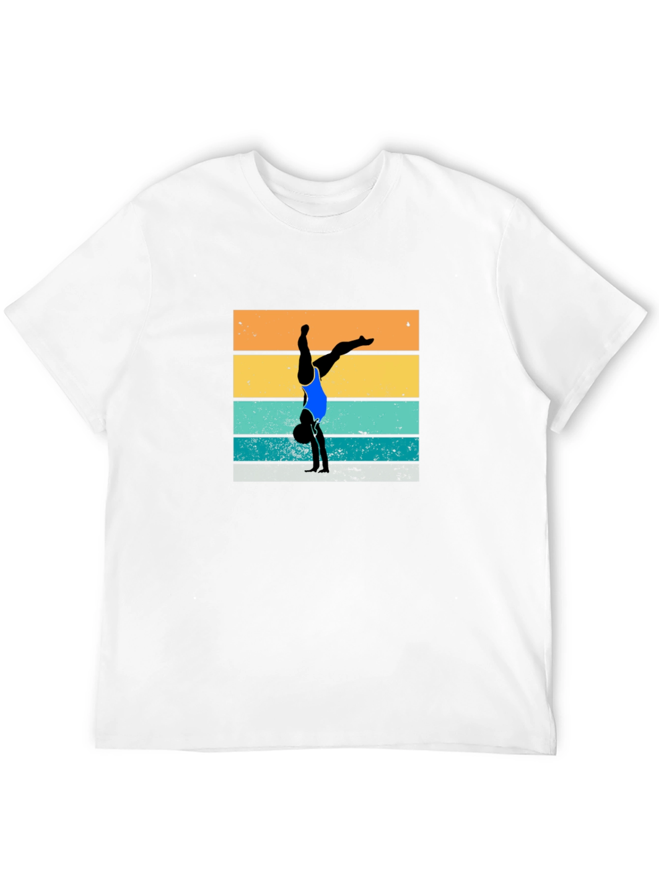 Gymnast Retro Style Black T-Shirt