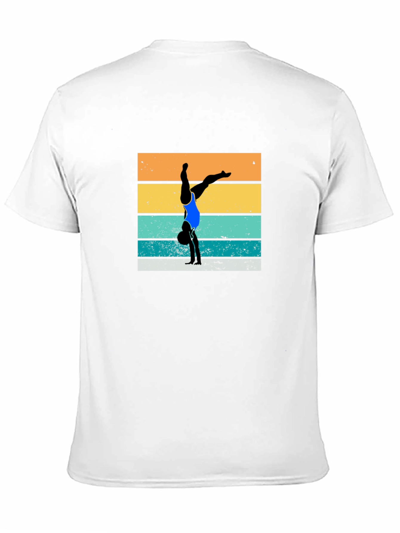Gymnast Retro Style Black T-Shirt