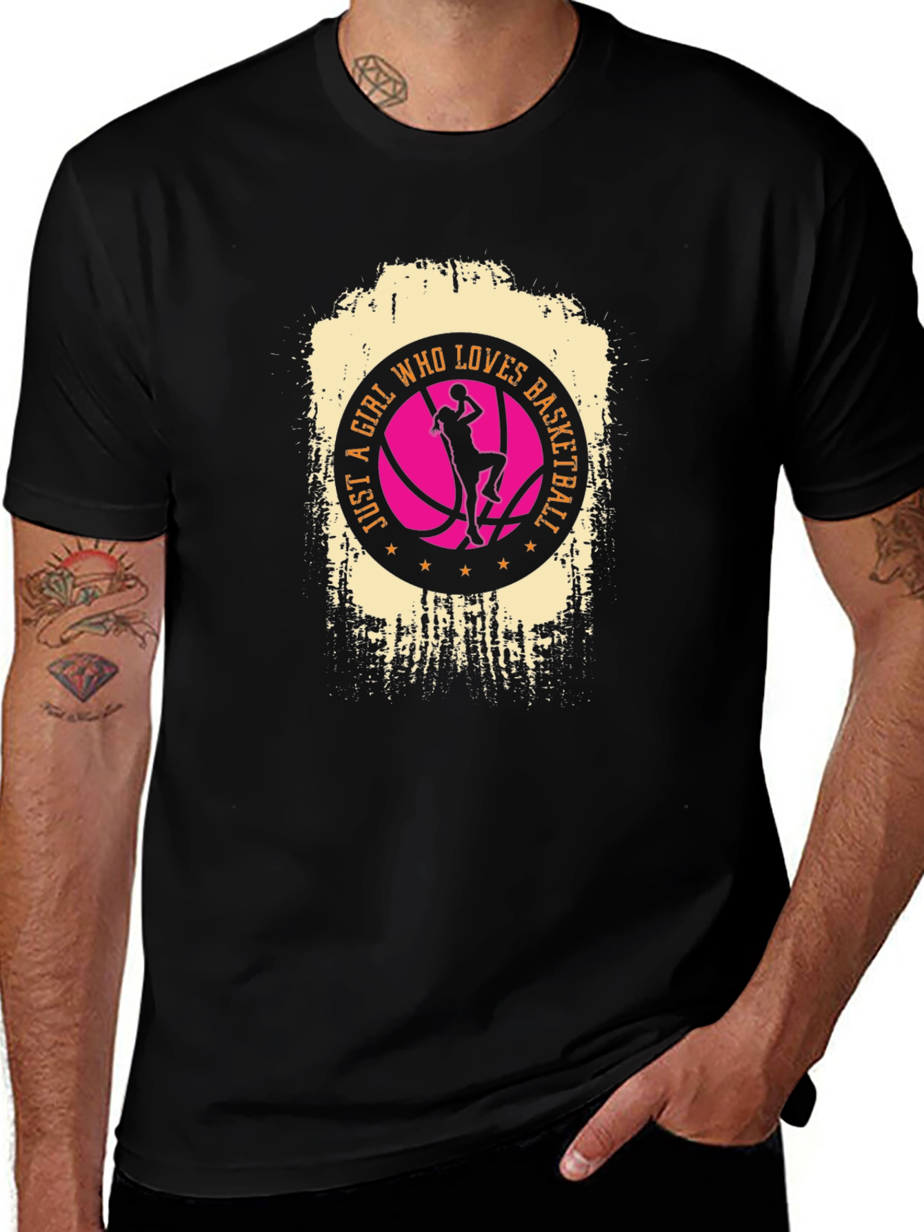 Just a Girl Who Loves Basketball Graphic Tee