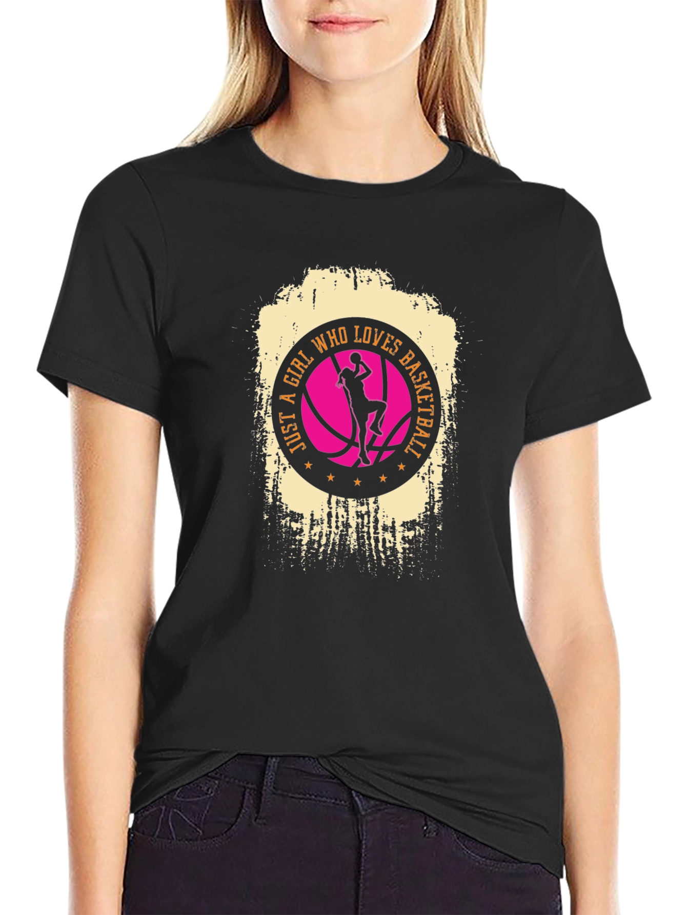 Just a Girl Who Loves Basketball Graphic Tee